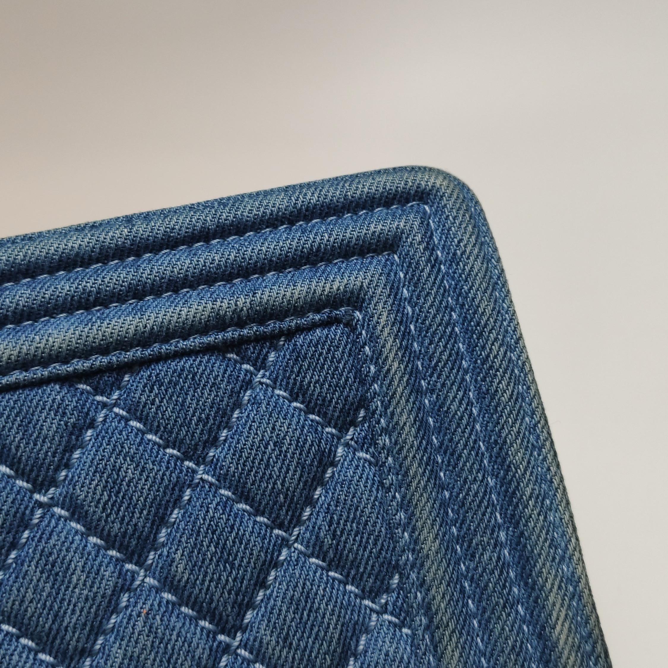 Chanel Le Boy Vaqueros Pequeños Azul Plata Antiqued Hardware 2012-2013 en venta 13