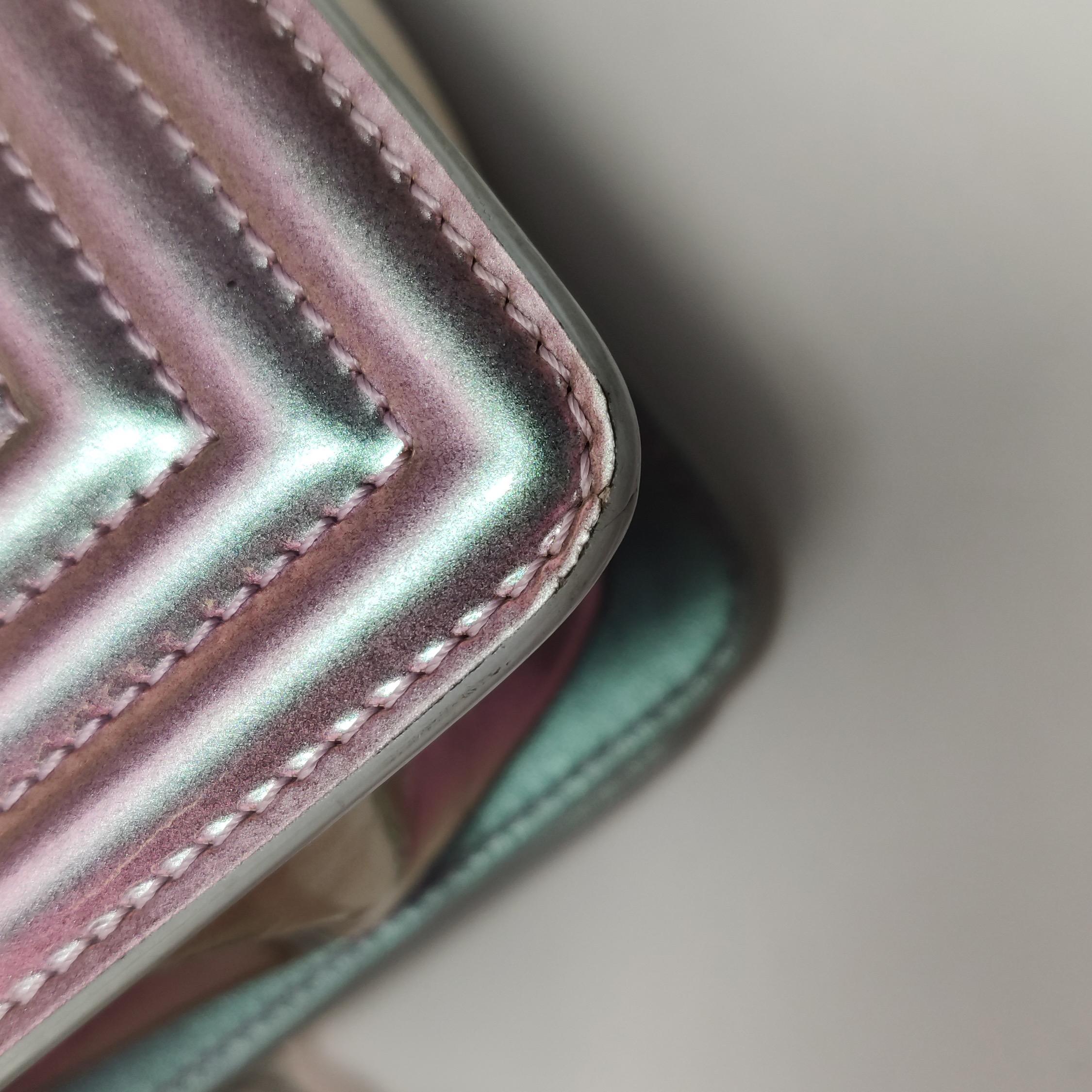 Chanel Le Boy Bolso Pequeño Sirena Charol Multicolor 2018-2019 en venta 5