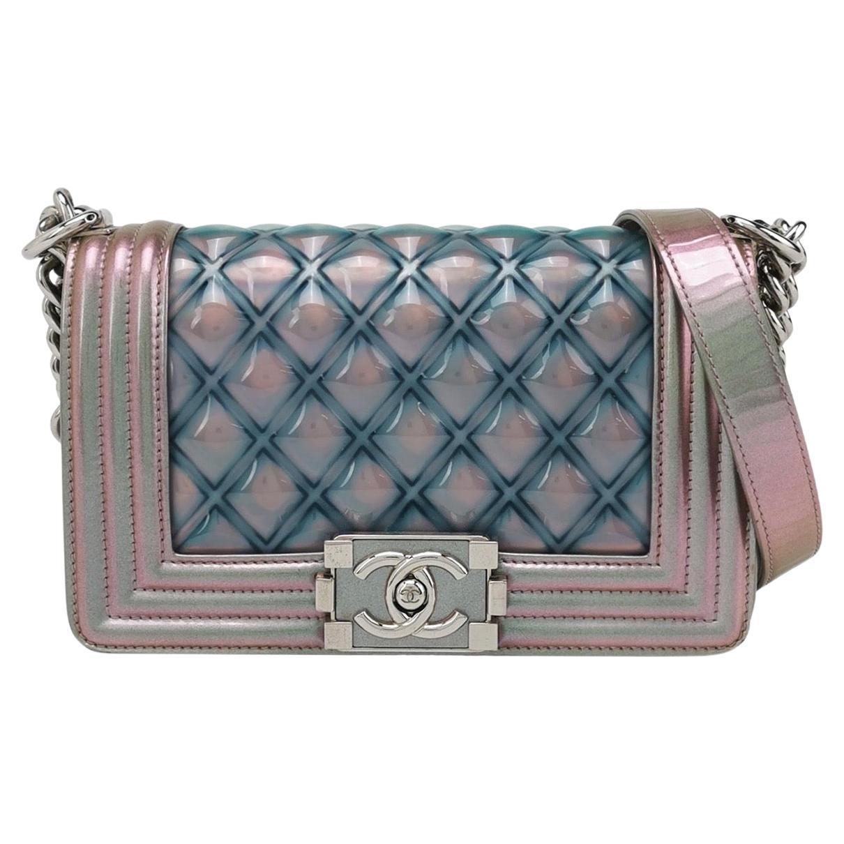 Chanel Le Boy Bolso Pequeño Sirena Charol Multicolor 2018-2019 en venta