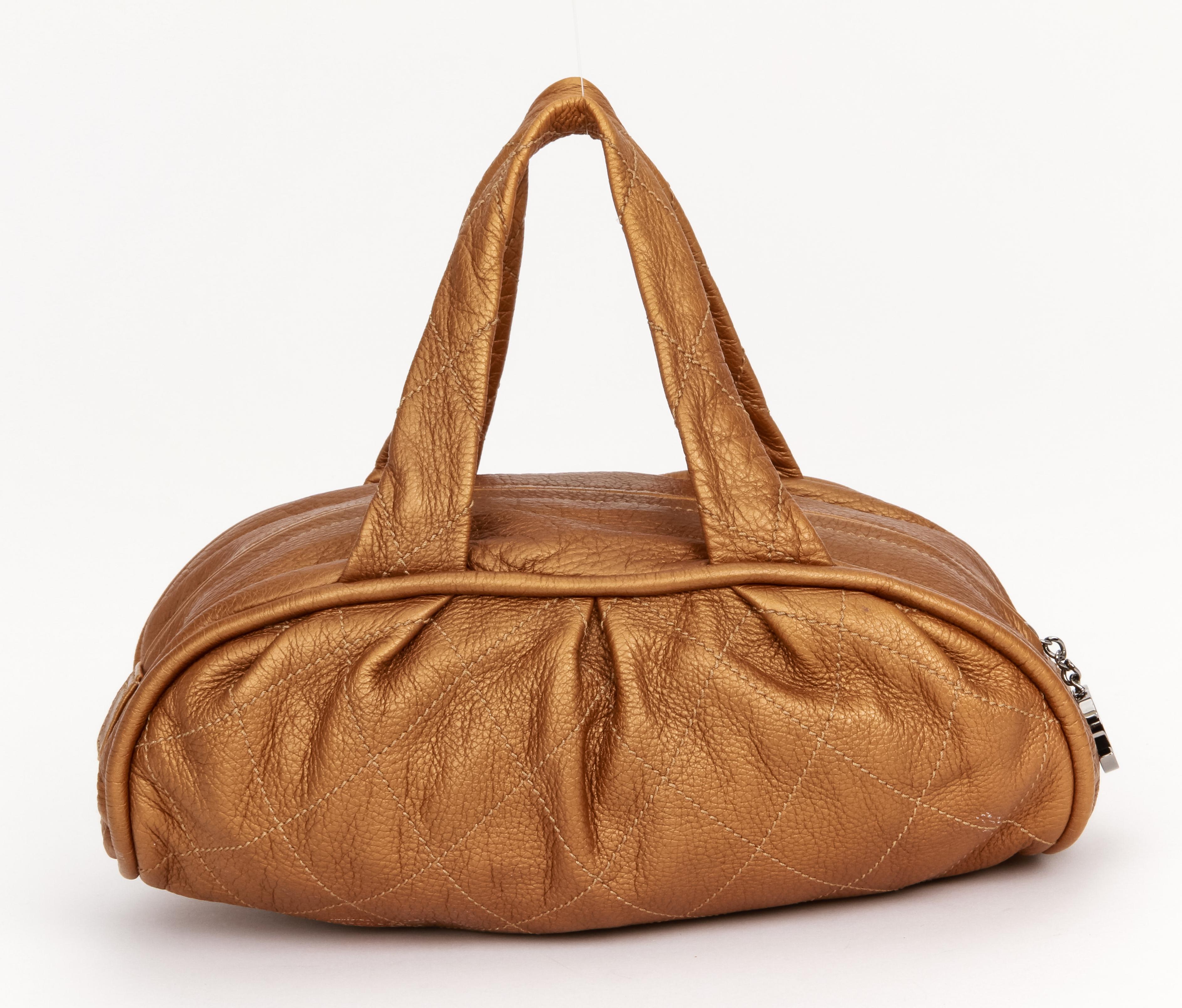 Brown Chanel Le Marais Bronze Soft Leather Handbag