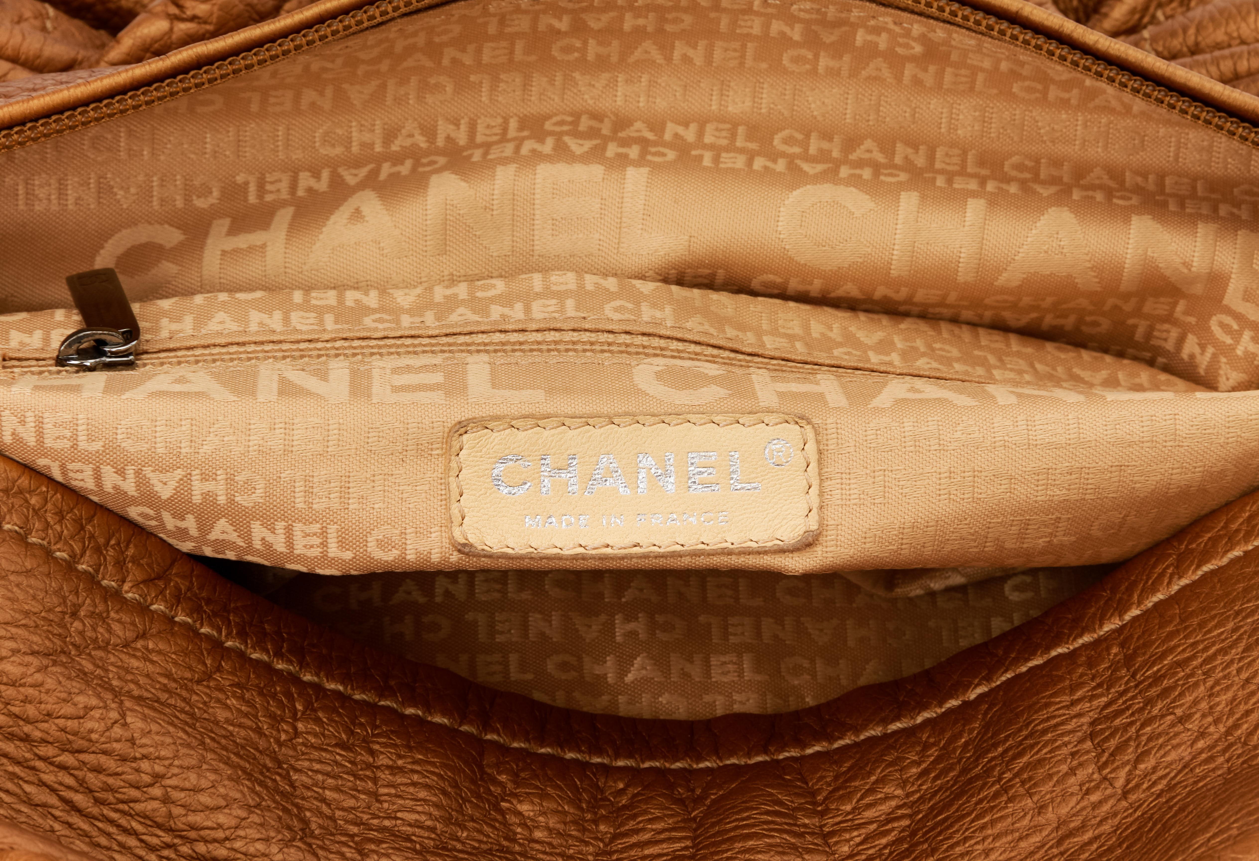 Women's Chanel Le Marais Bronze Soft Leather Handbag