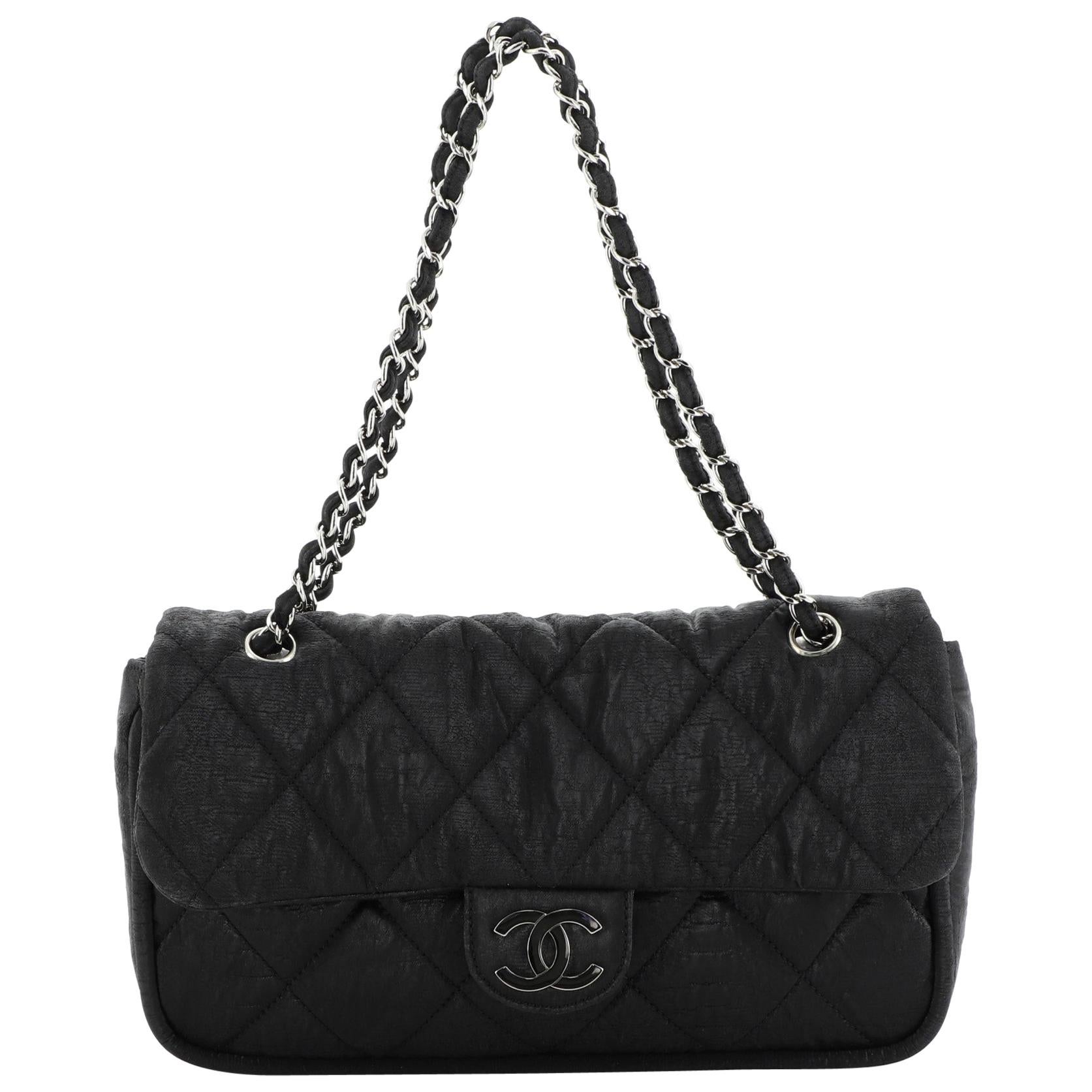 Chanel Quilted Coated Canvas Le Marais Ligne Flap Bag (SHF-oc9sFy) – LuxeDH