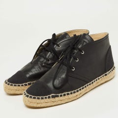 Espadrilles hautes en cuir et toile Chanel Taille 39