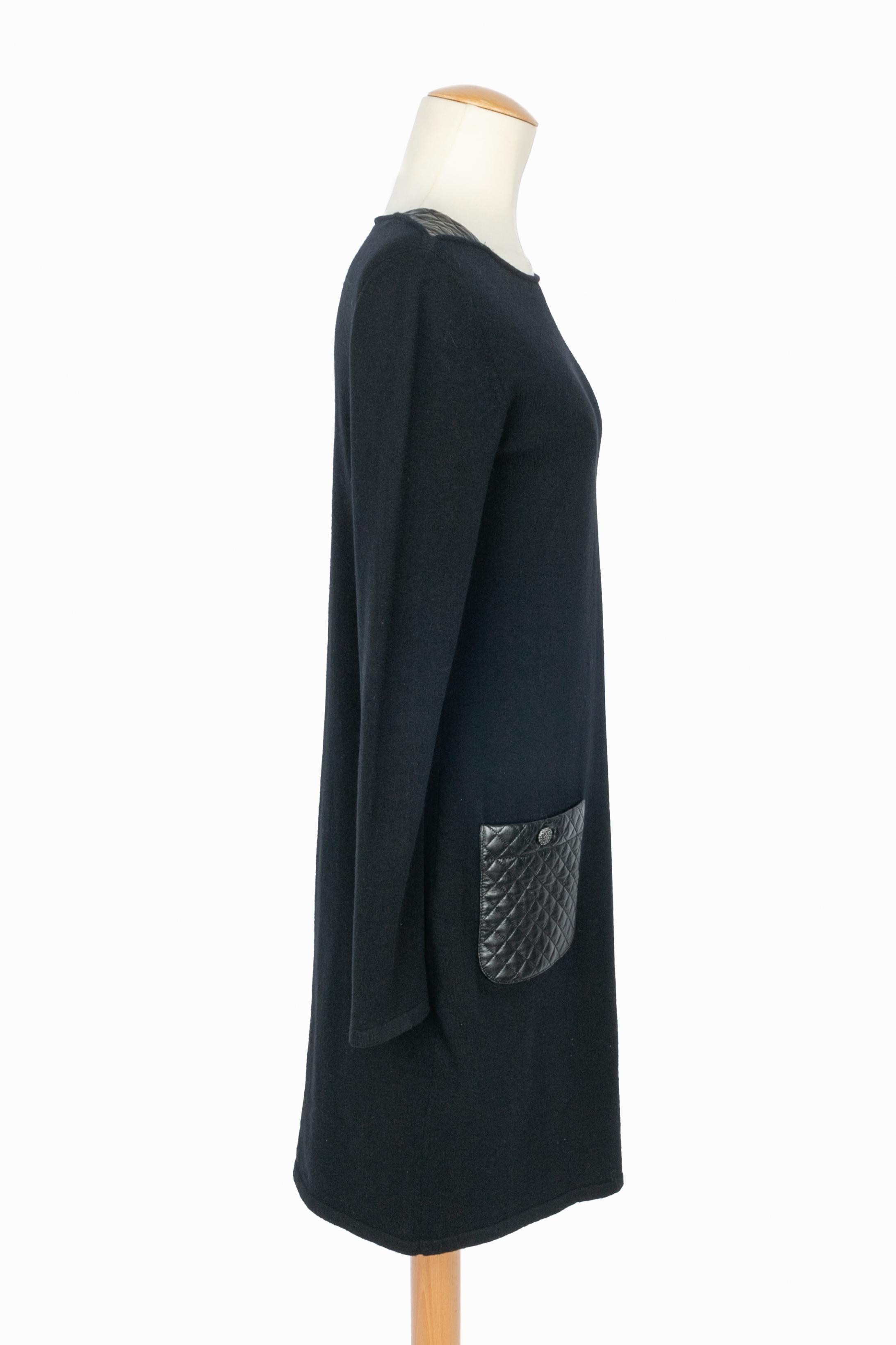 Abito Chanel in pelle e lana In condizioni ottime in vendita a SAINT-OUEN-SUR-SEINE, FR