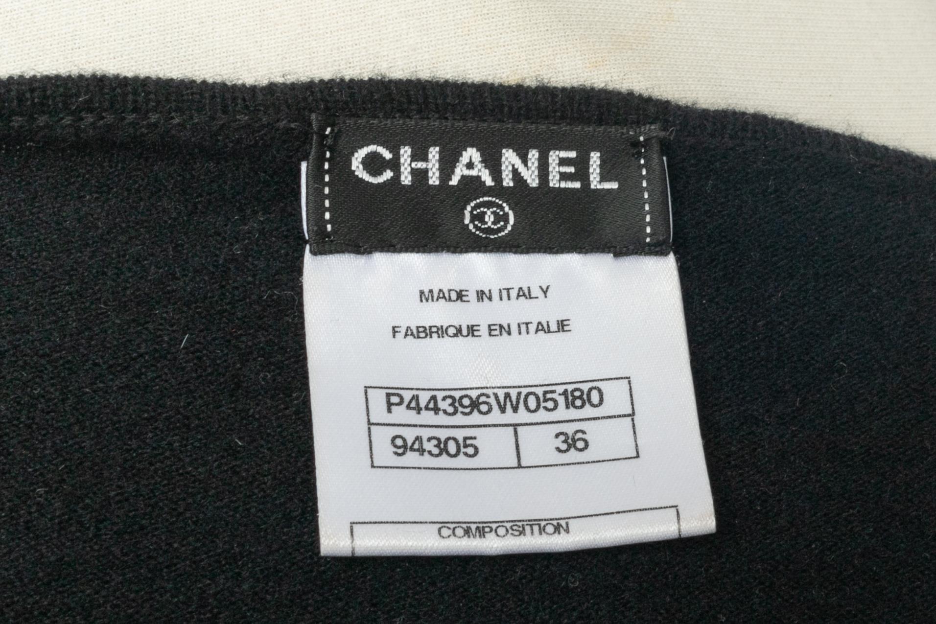 Abito Chanel in pelle e lana in vendita 3