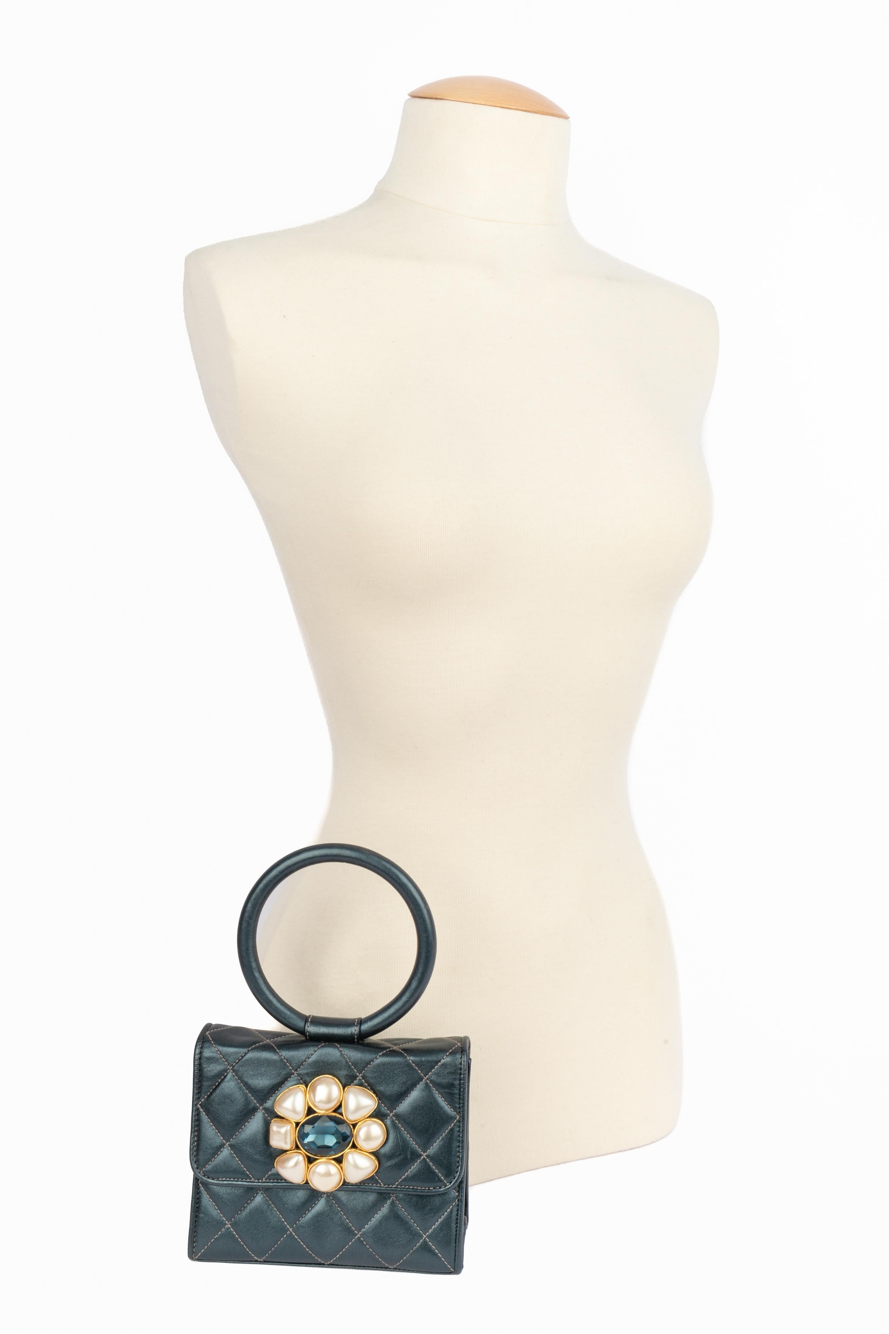 Chanel leather bag 1991-1992 in vendita 8