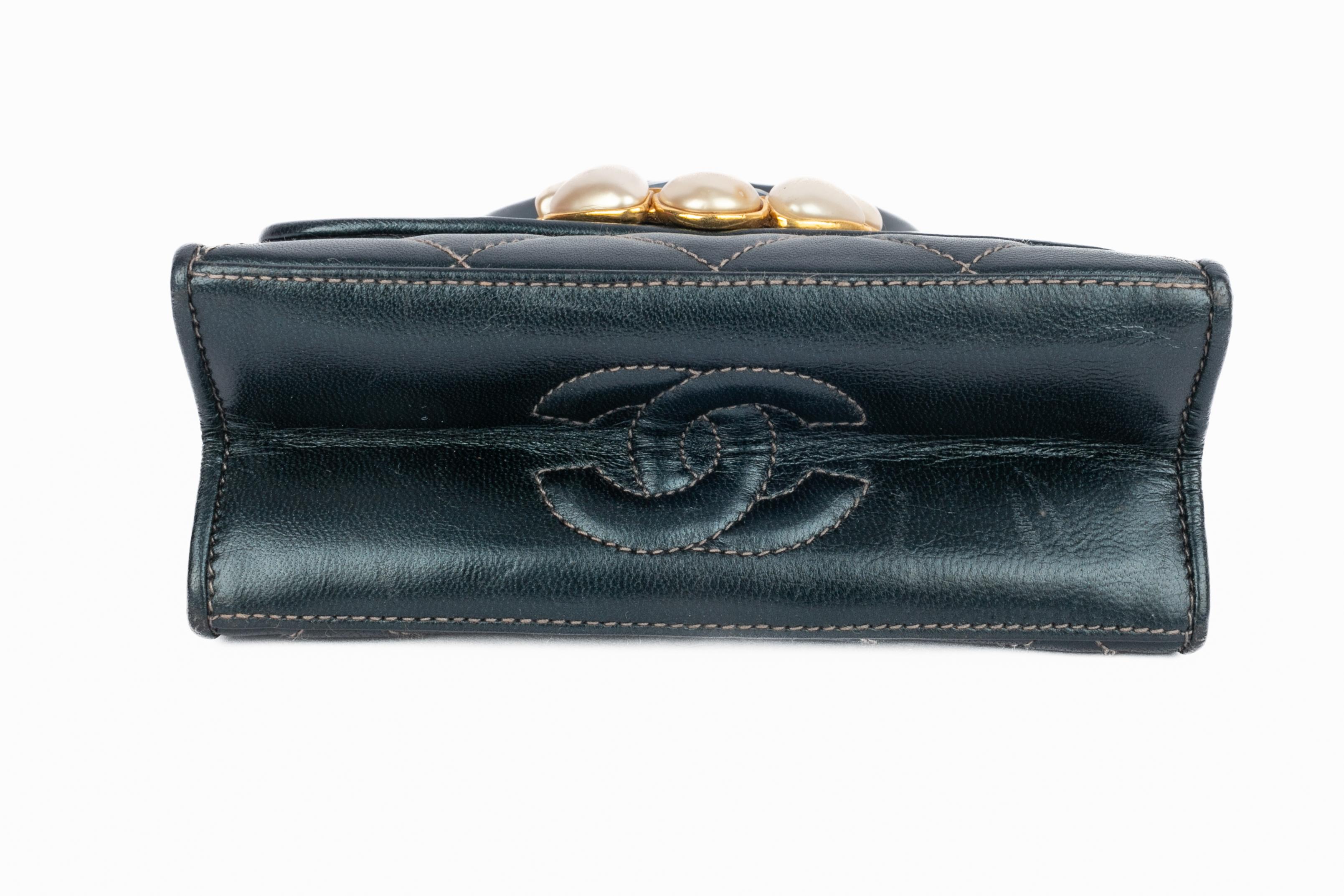 Chanel leather bag 1991-1992 in vendita 3