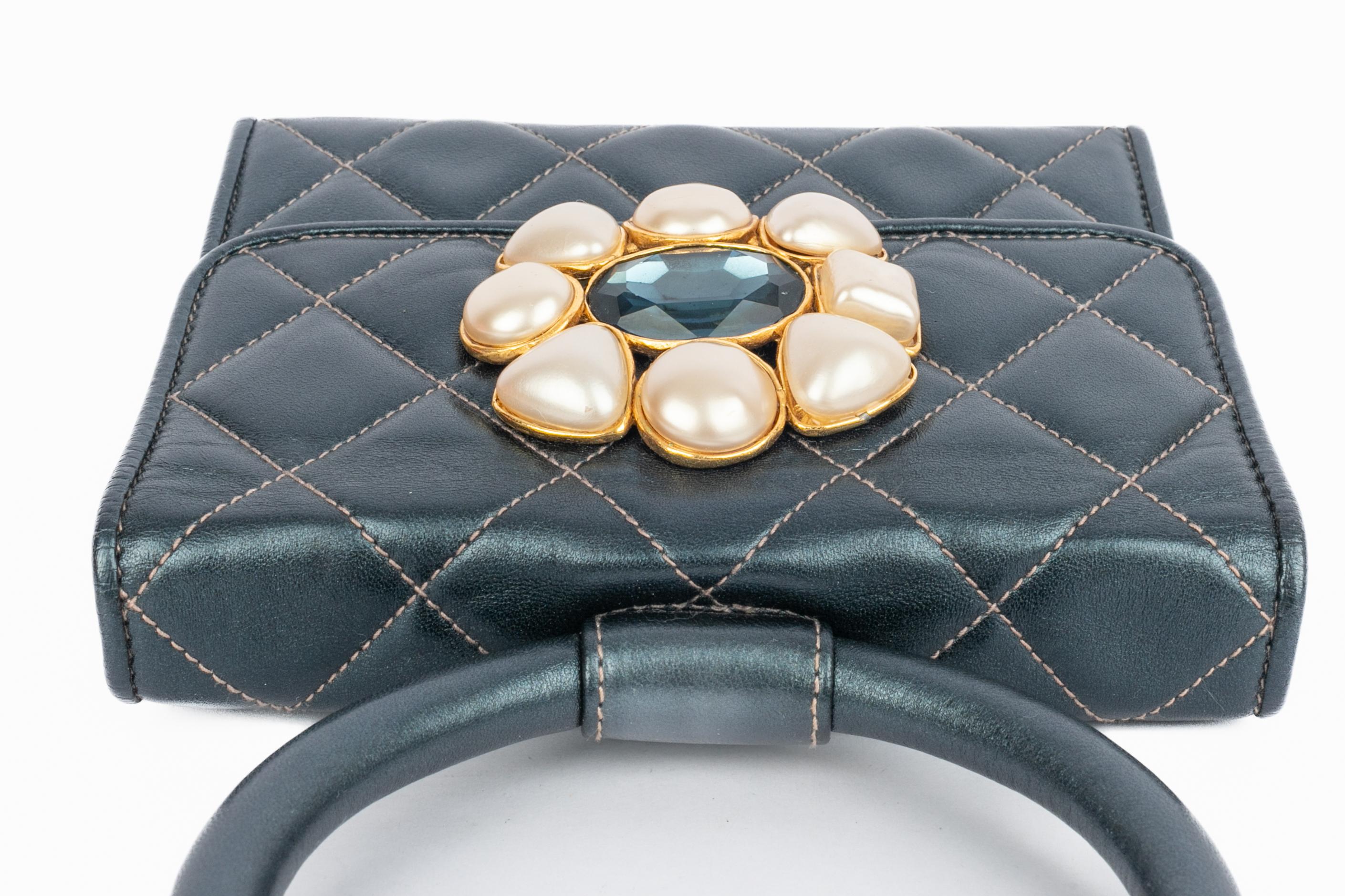 Chanel leather bag 1991-1992 in vendita 4