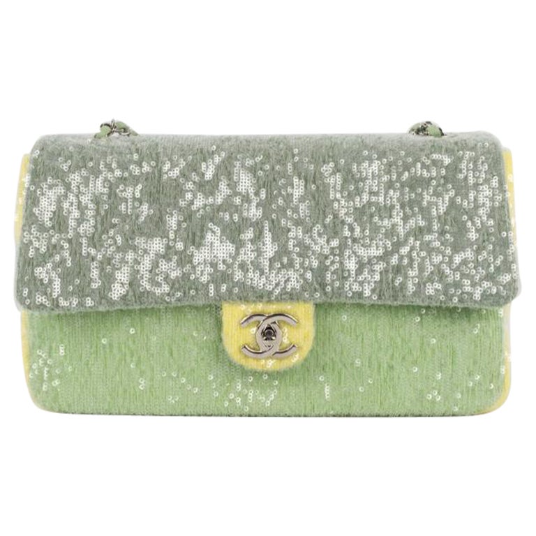 Chanel Ledertasche, komplett genäht mit Pailletten, 2018 im Angebot