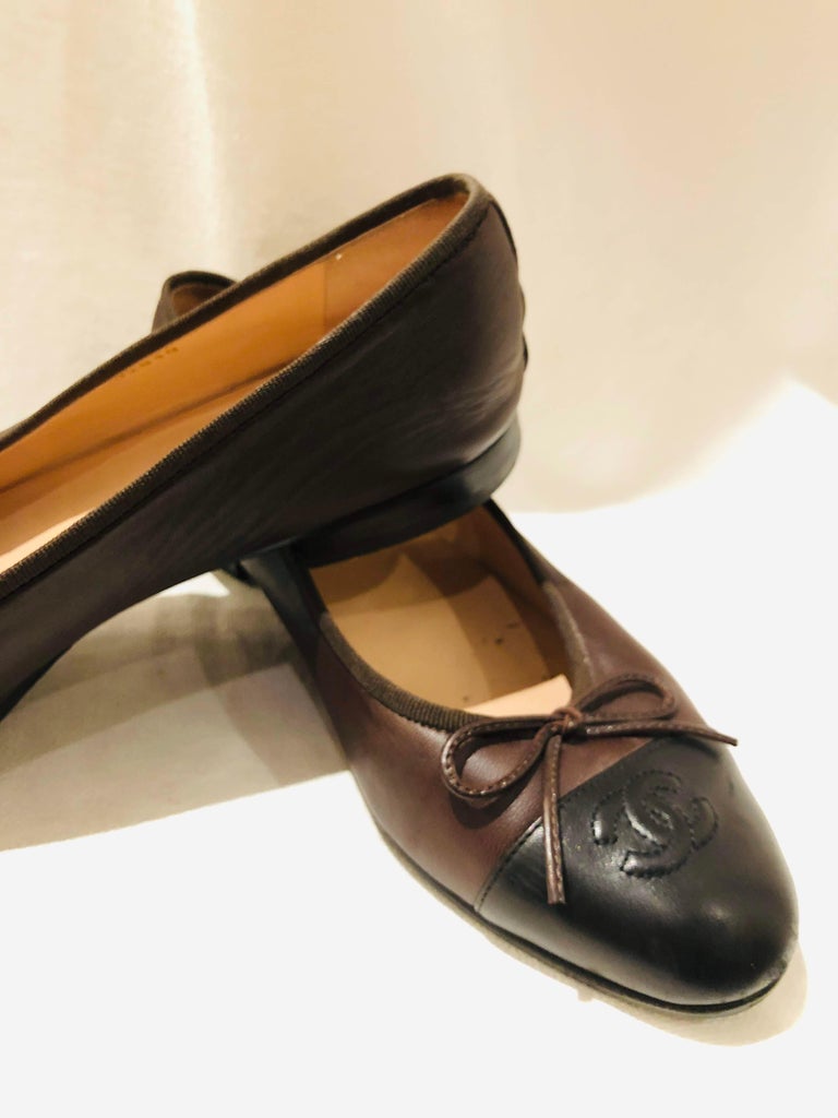 Chanel Leather Ballerina Flats at 1stDibs