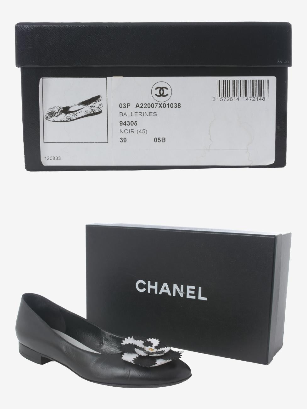 Chanel Leather Ballerina Shoes For Sale 5
