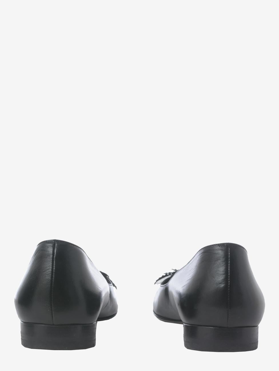 Chanel Leather Ballerina Shoes In Excellent Condition For Sale In Milano, IT