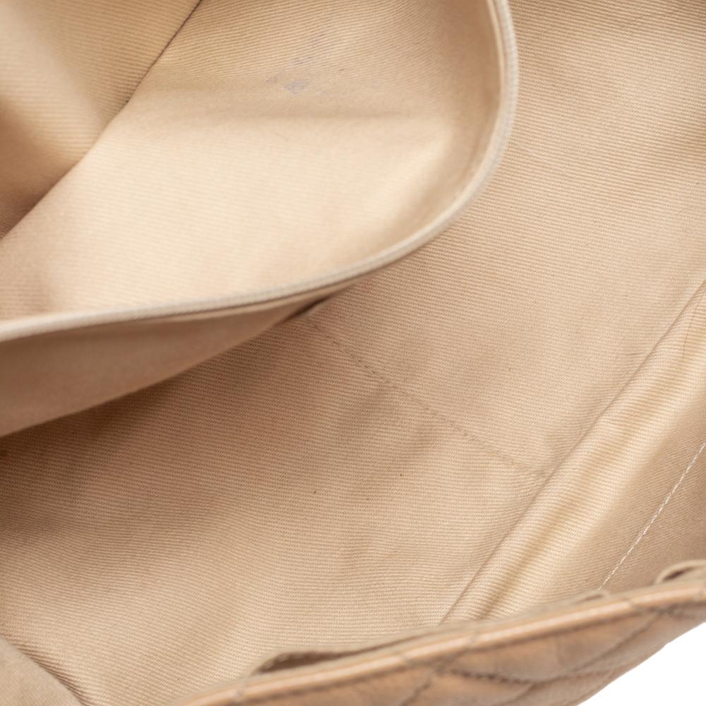Chanel Leather Beige Quilted Leather Flap Shoulder Bag 5