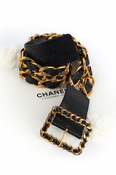 Chanel leather belt 1991