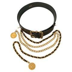 Chanel Leather Belt in Black Calfskin