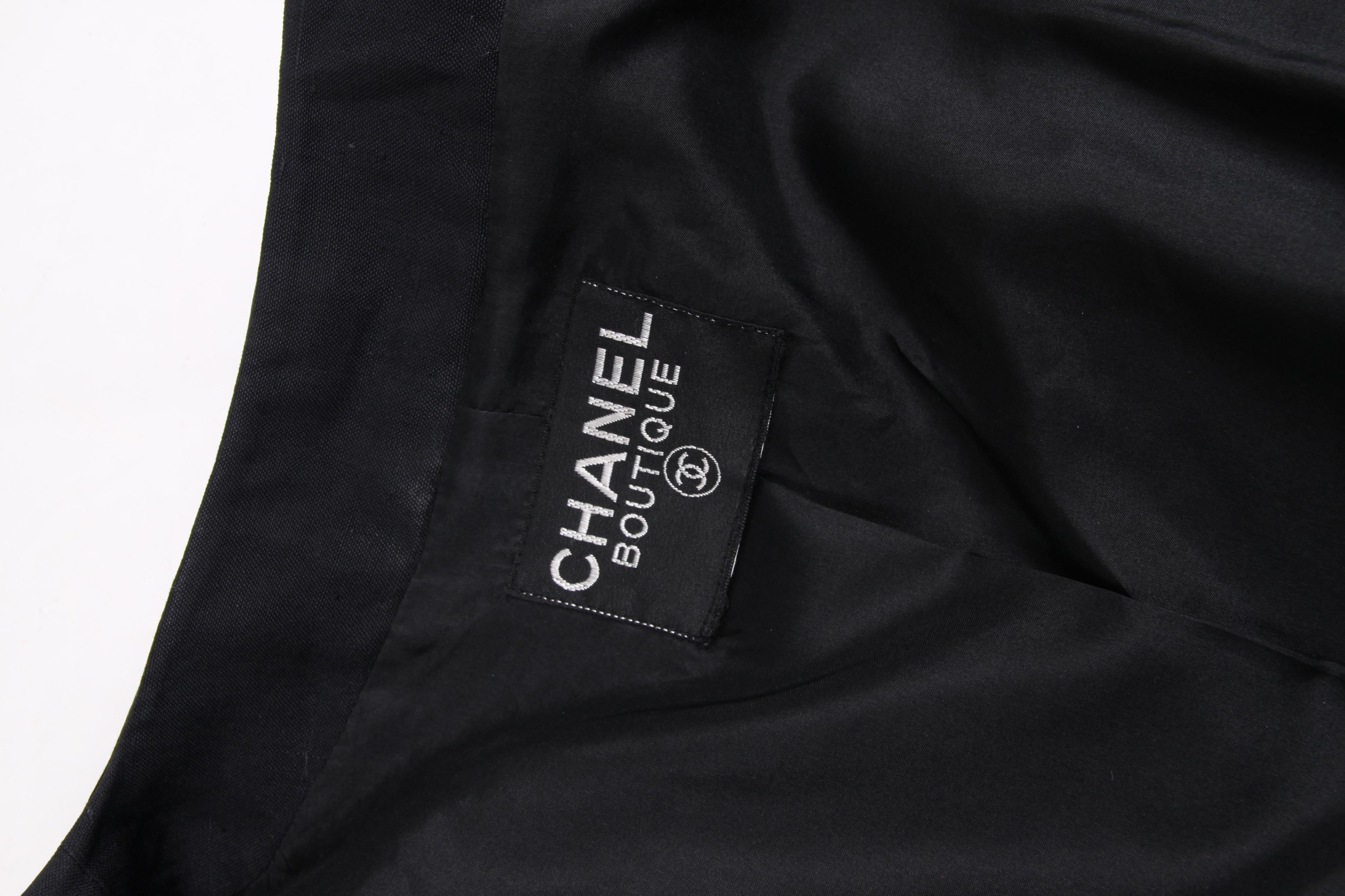 Chanel Leather Bolero Jacket - black 1