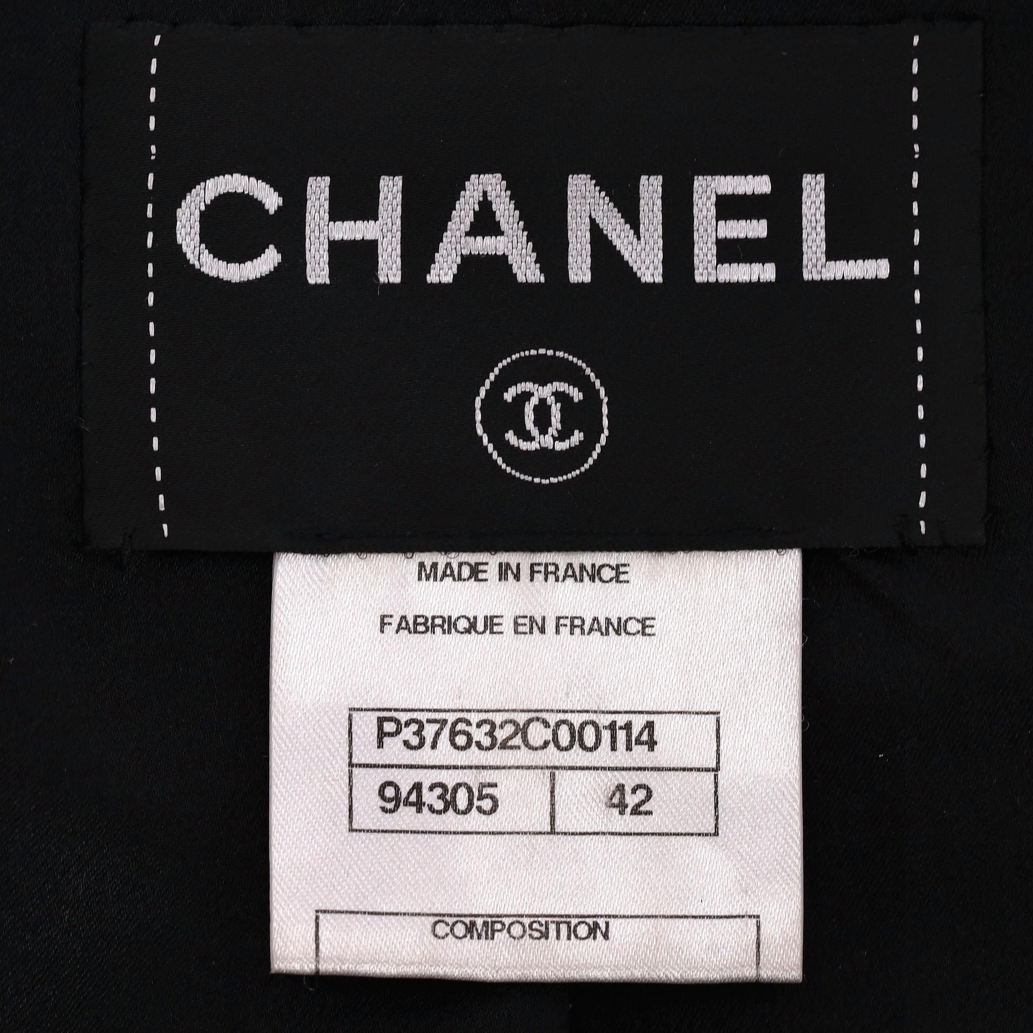 Chanel Leather Bomber Jacket With Pearl Buttons For Sale 3