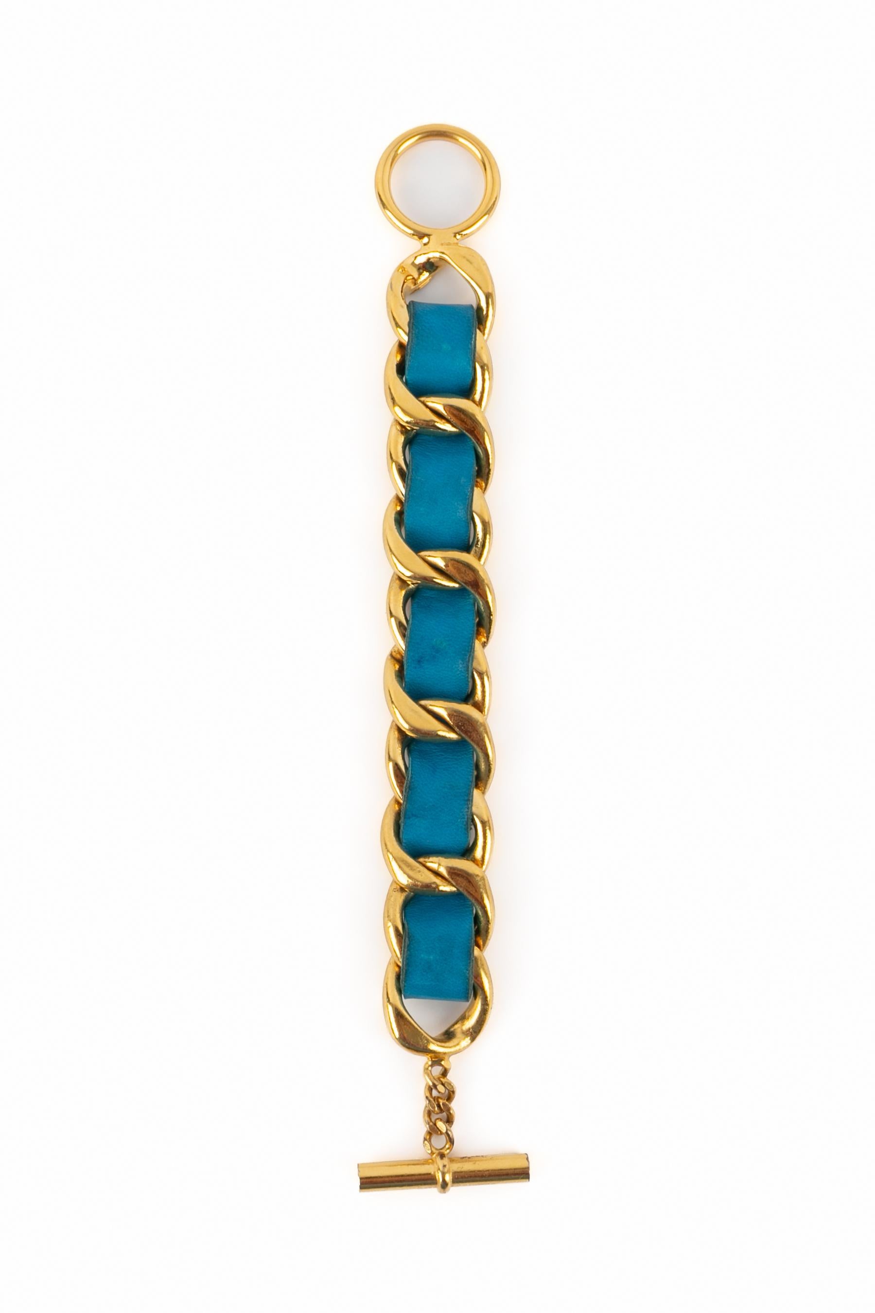 Pulsera de cuero Chanel en Excelente estado para la venta en SAINT-OUEN-SUR-SEINE, FR