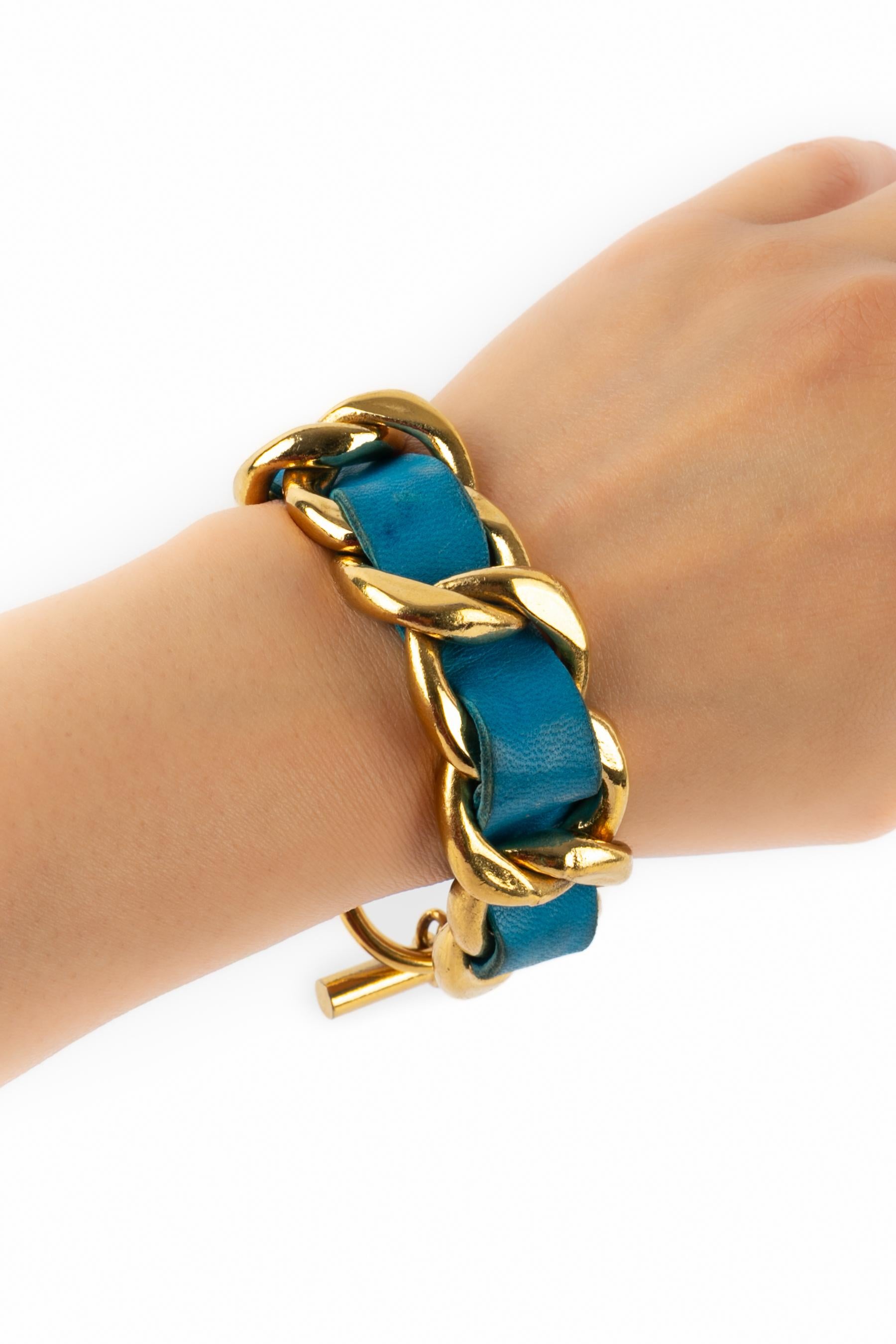 Pulsera de cuero Chanel en venta 5
