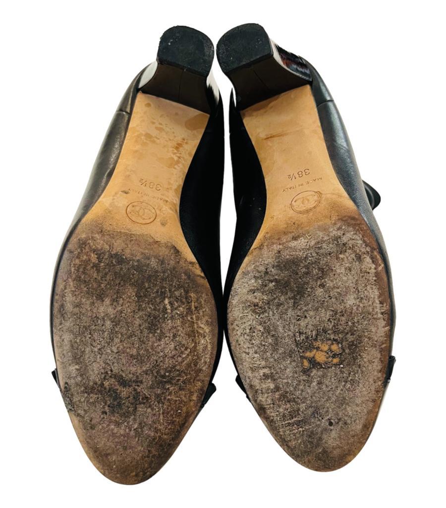 Chanel Leather 'CC' Logo Cap Toe Ankle Boots 2