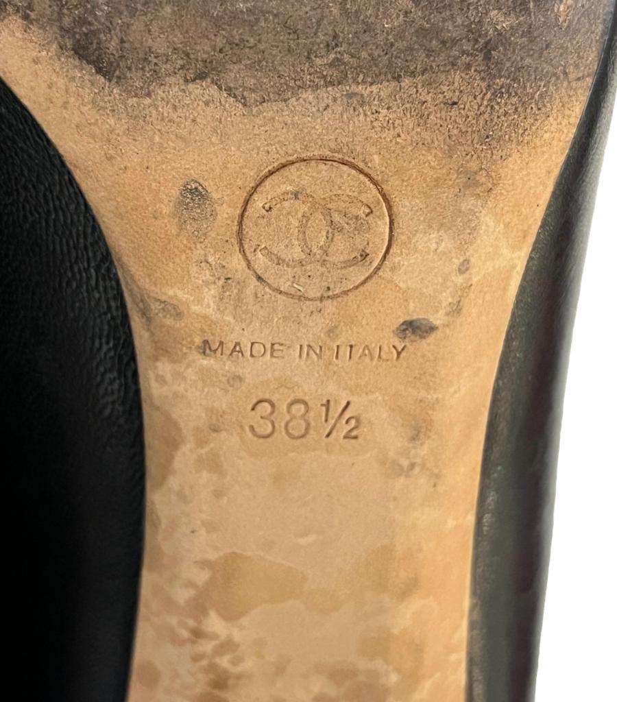 Chanel Leather 'CC' Logo Cap Toe Ankle Boots 3