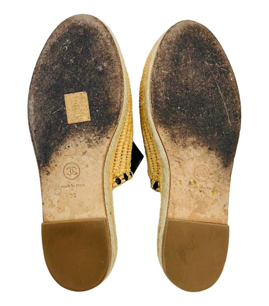 Chanel Leather 'CC' Logo Espadrille Mules 2