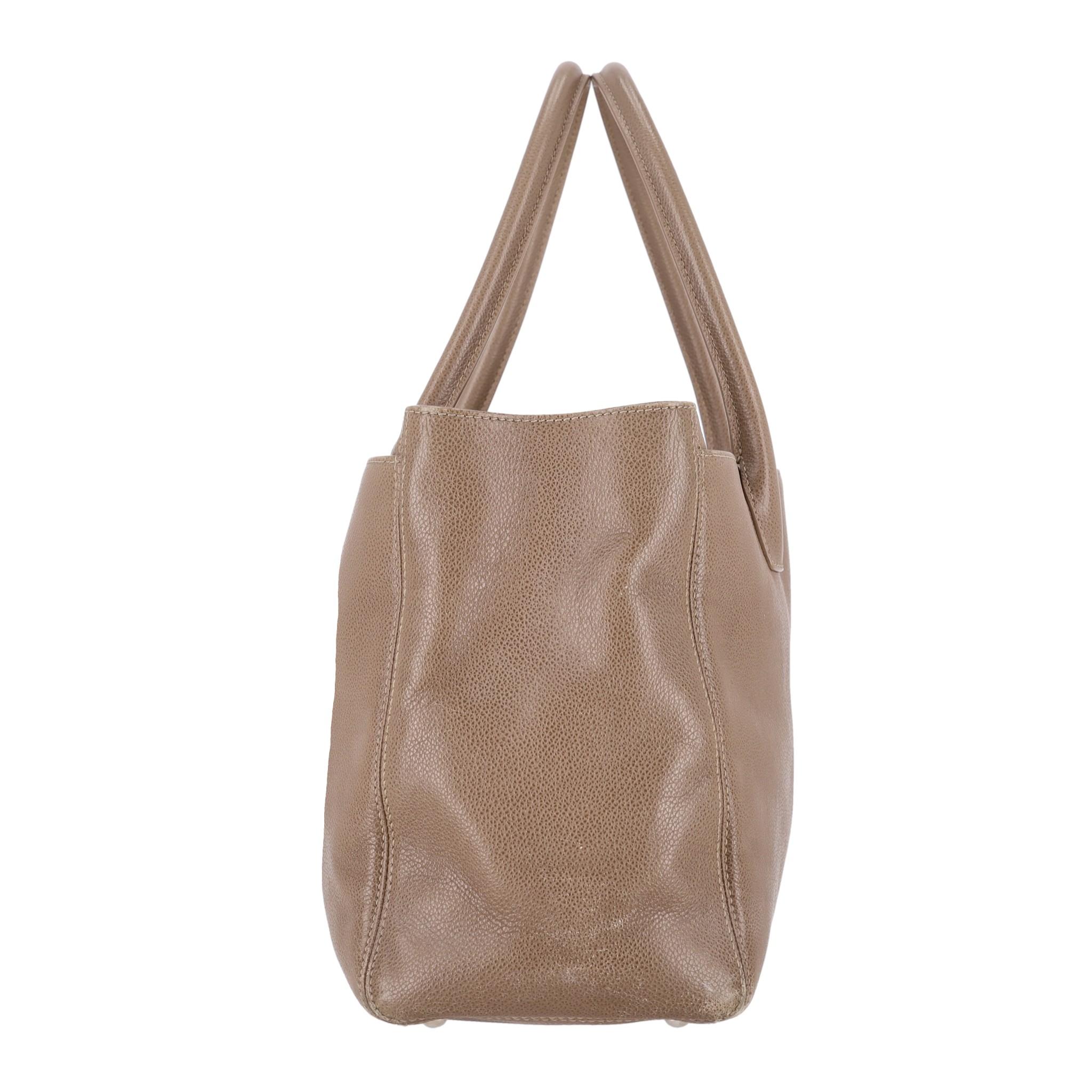 Brown Chanel Leather Cerf Tote Bag