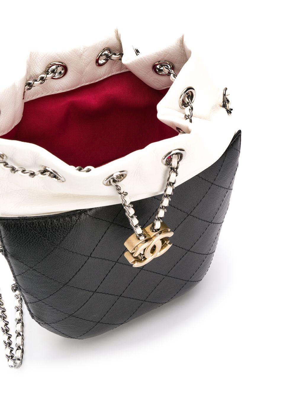 Black Chanel Leather Cross Body Gabrielle Bag