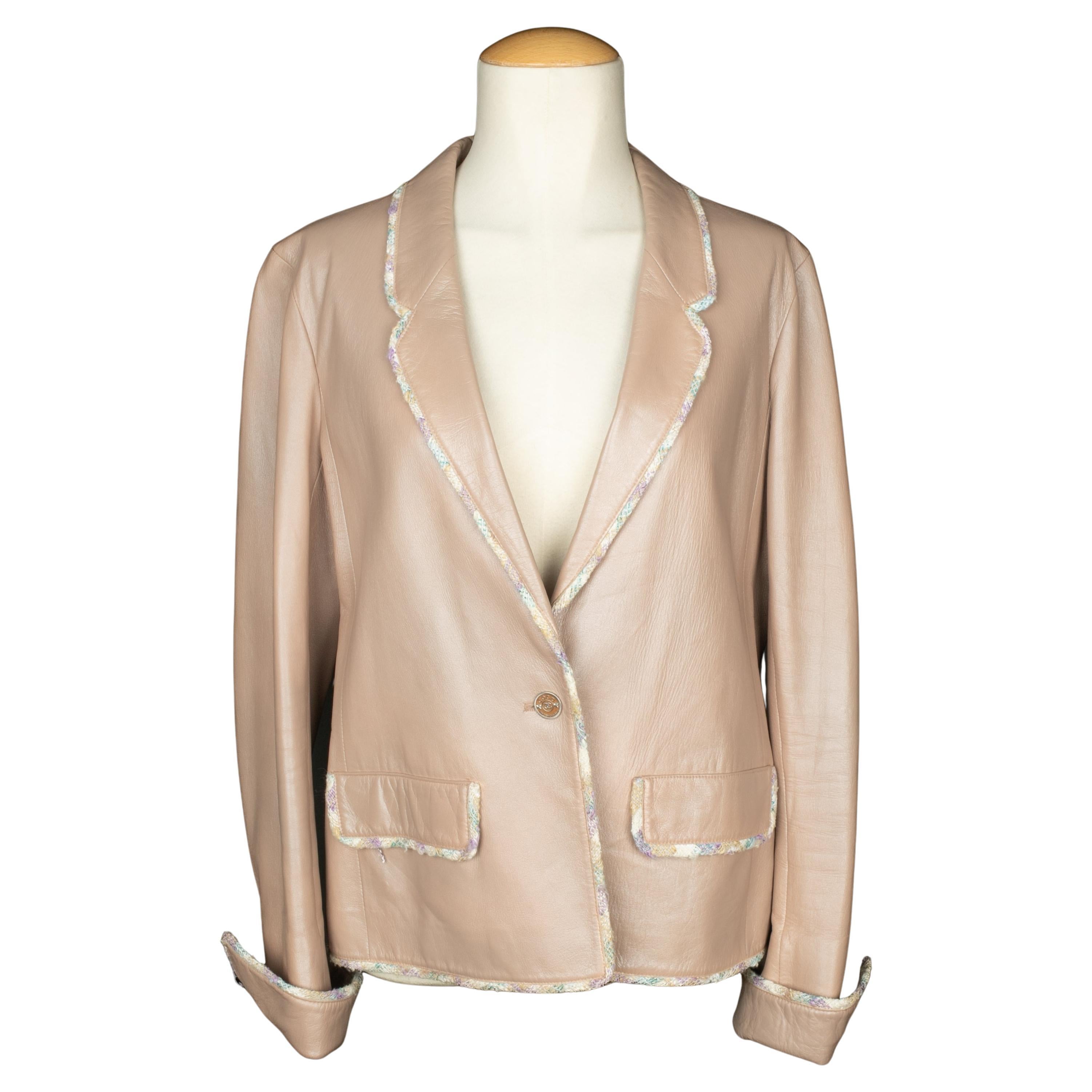 Chanel leather jacket spring 2005