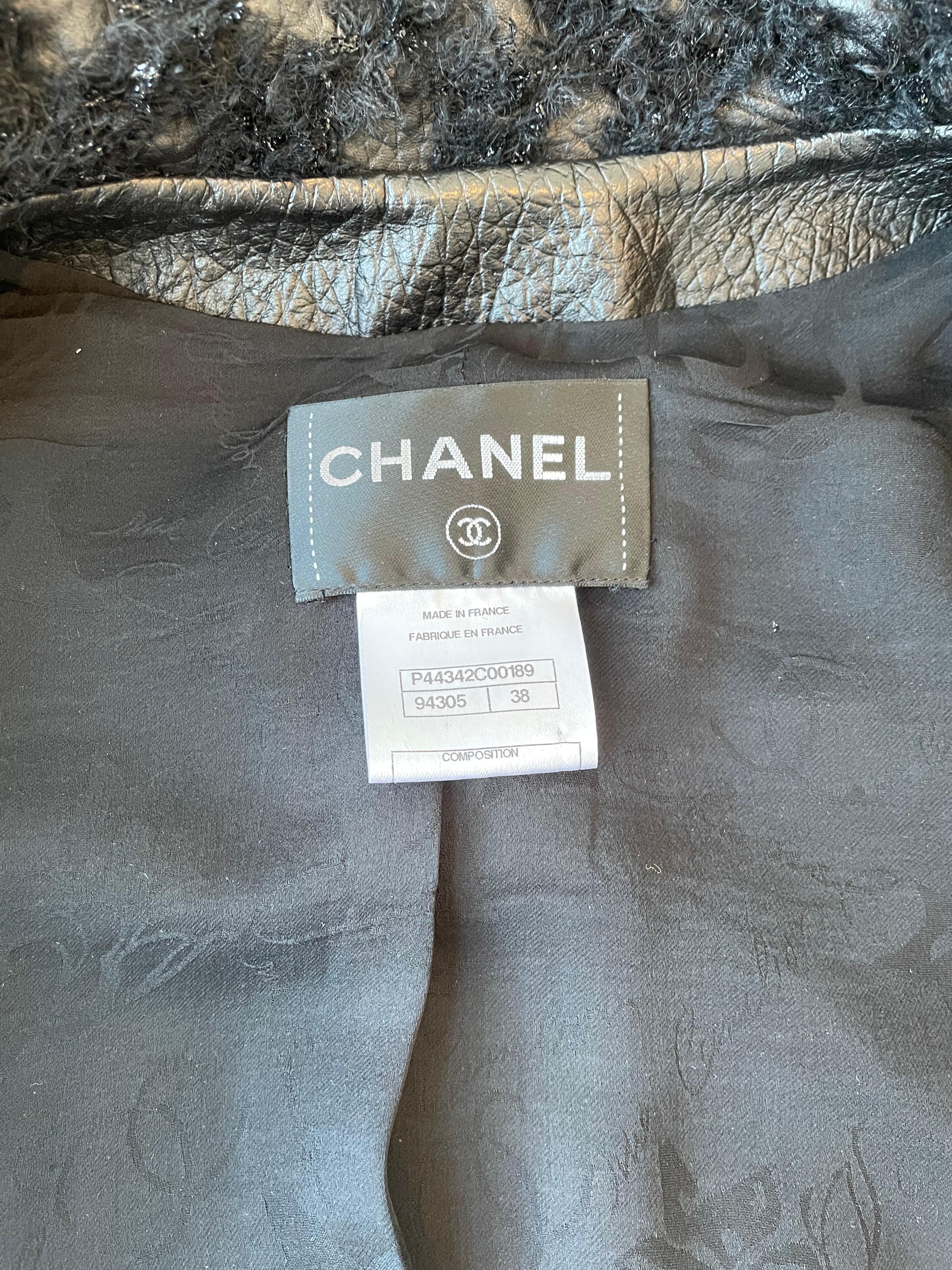 Chanel Leather Lambskin Coat For Sale 5