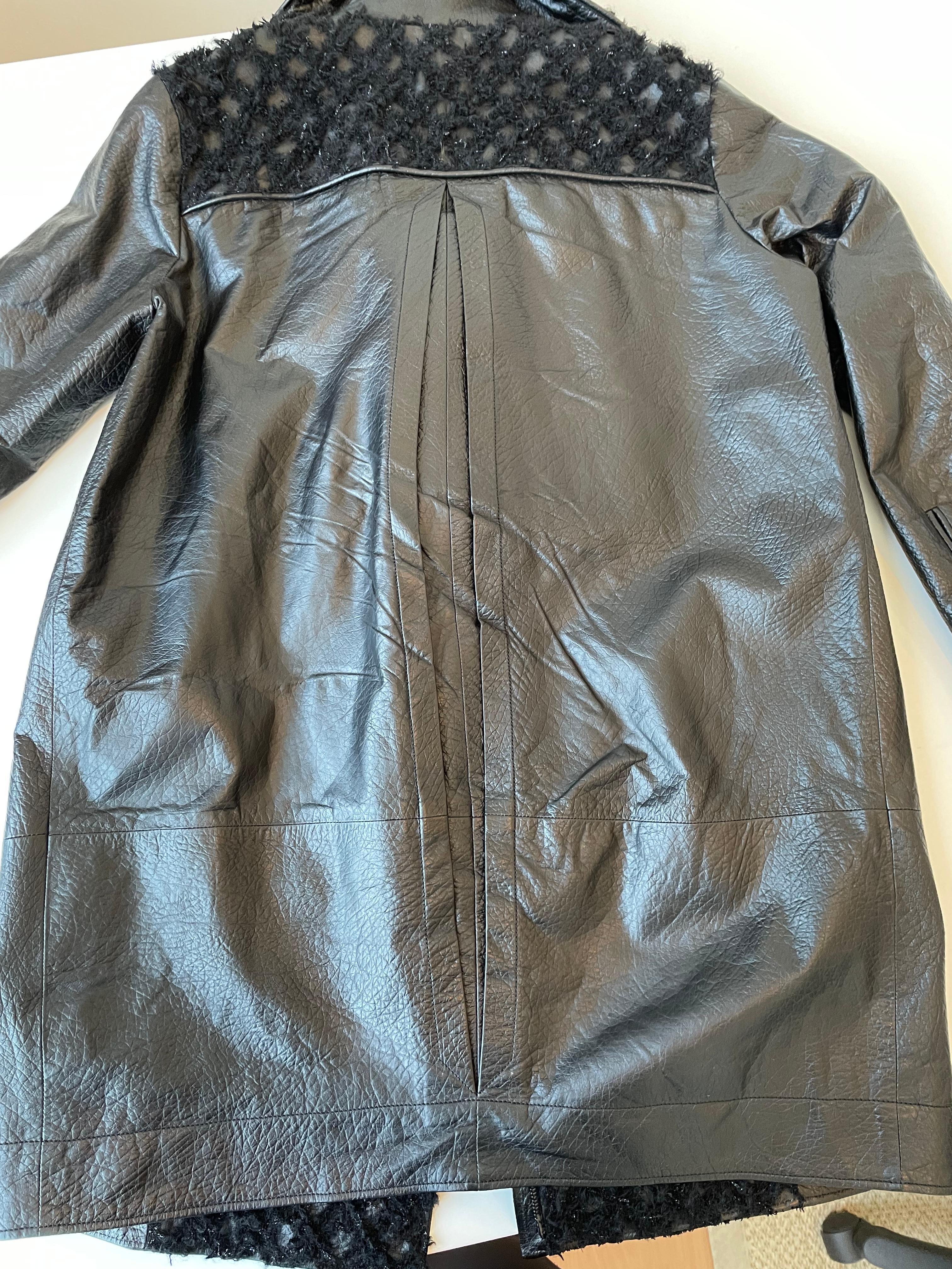 Chanel Leather Lambskin Coat For Sale 9