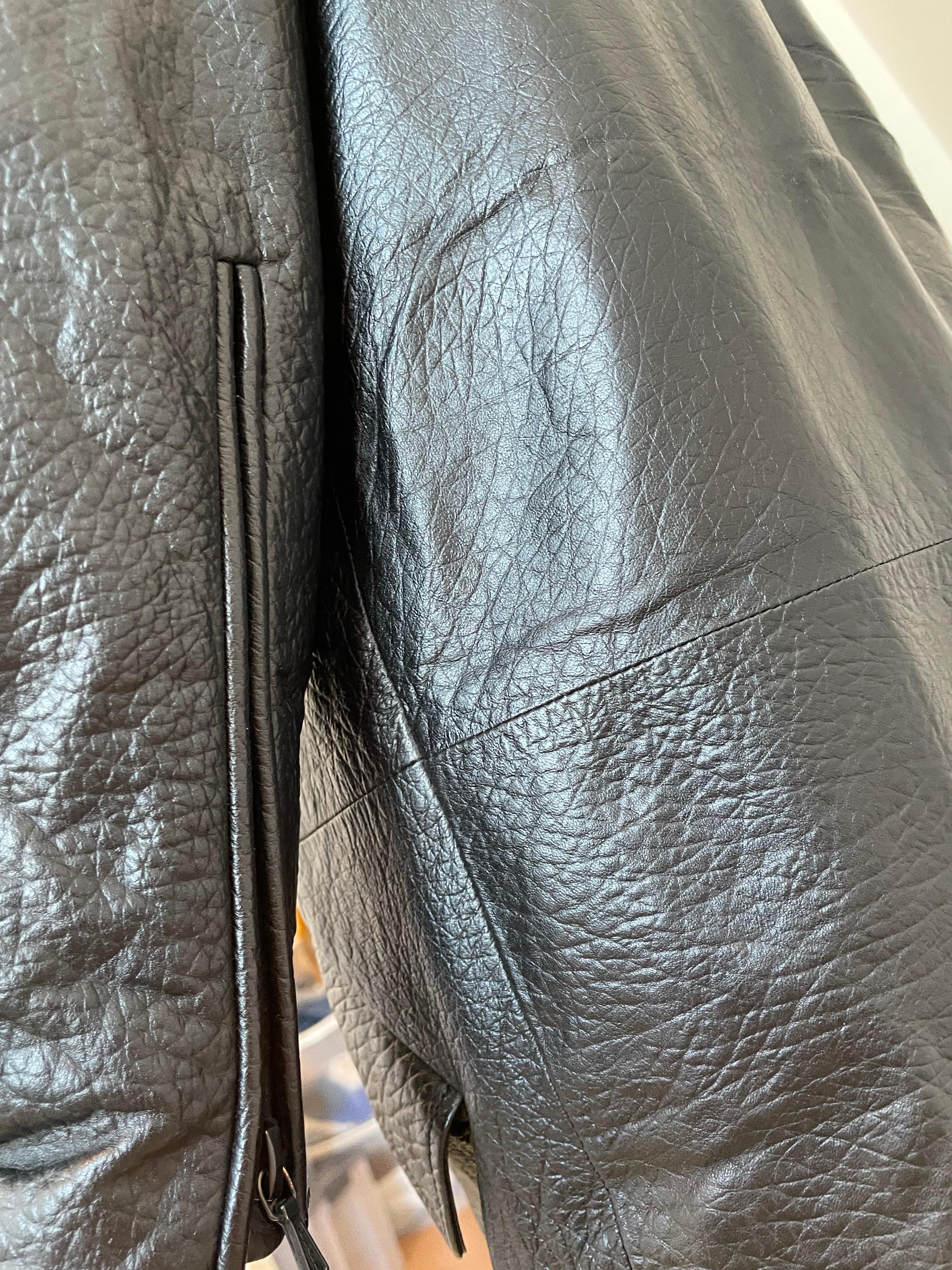 Chanel Leather Lambskin Coat In Good Condition For Sale In Brooklyn, NY