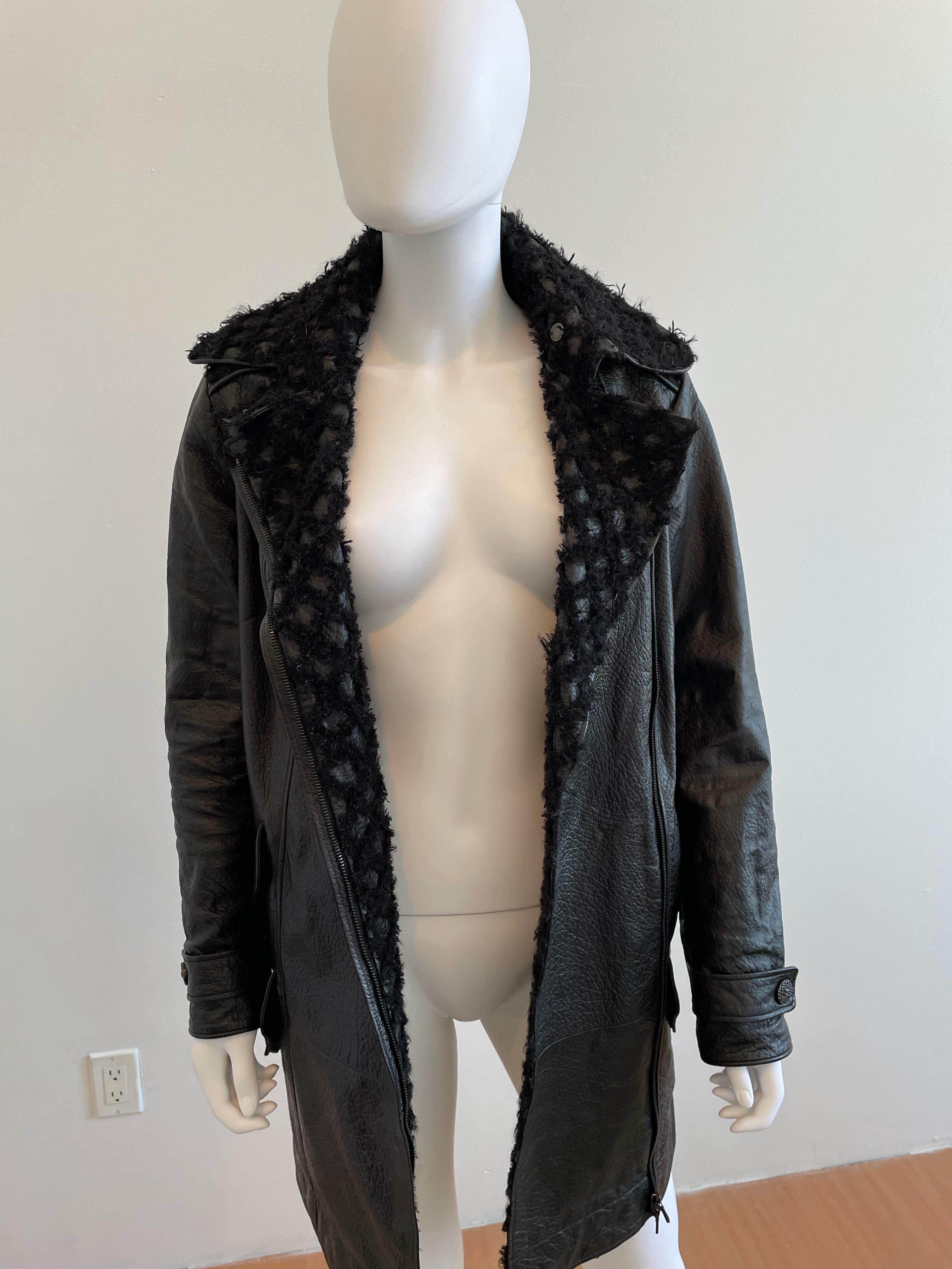 Chanel Leather Lambskin Coat For Sale 2