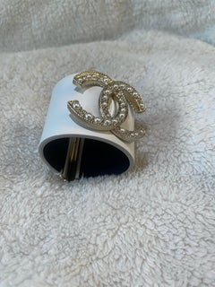 Chanel leather manchette.