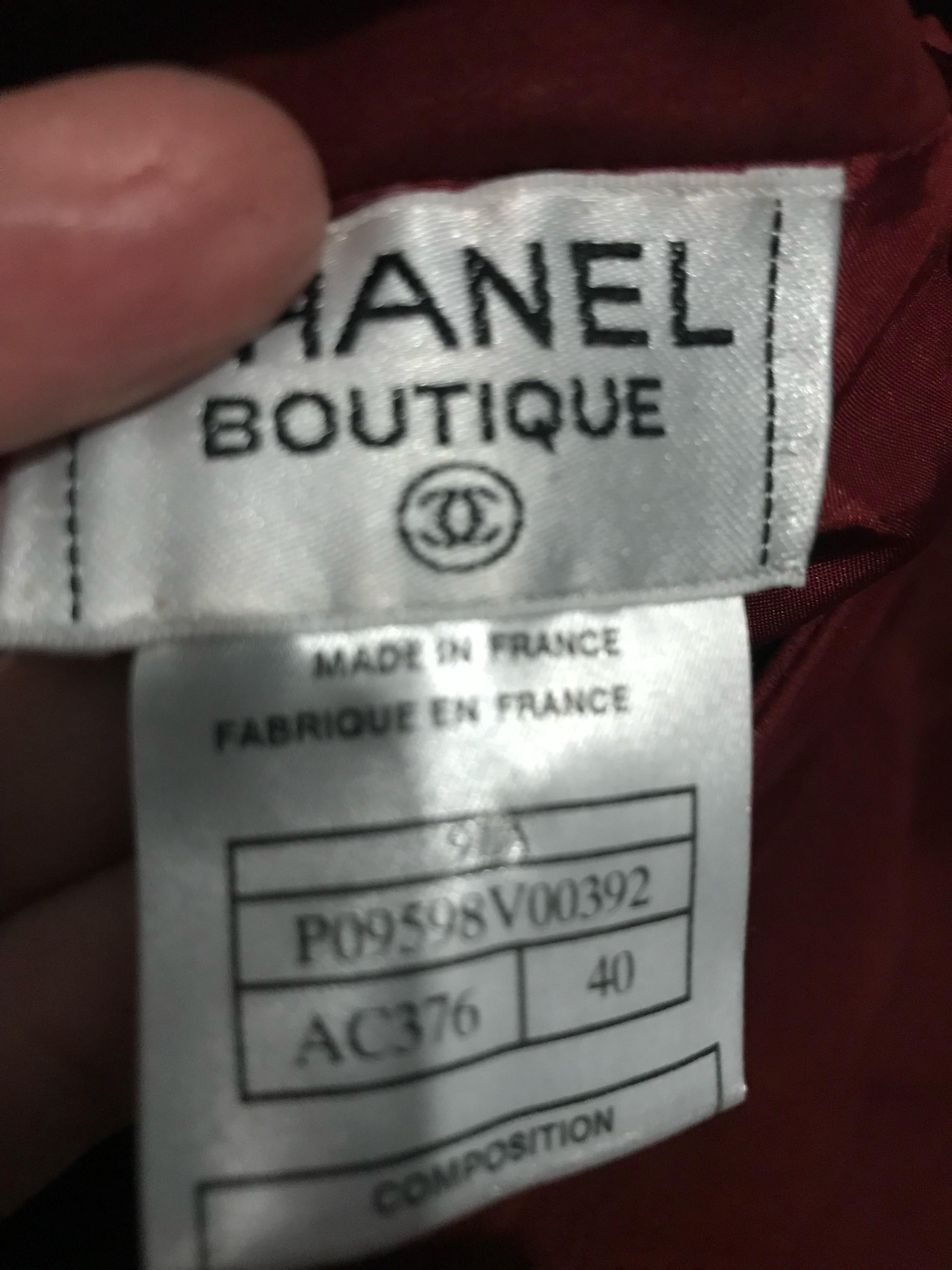 Pantaloni in pelle Chanel vintage 1998 in vendita 5