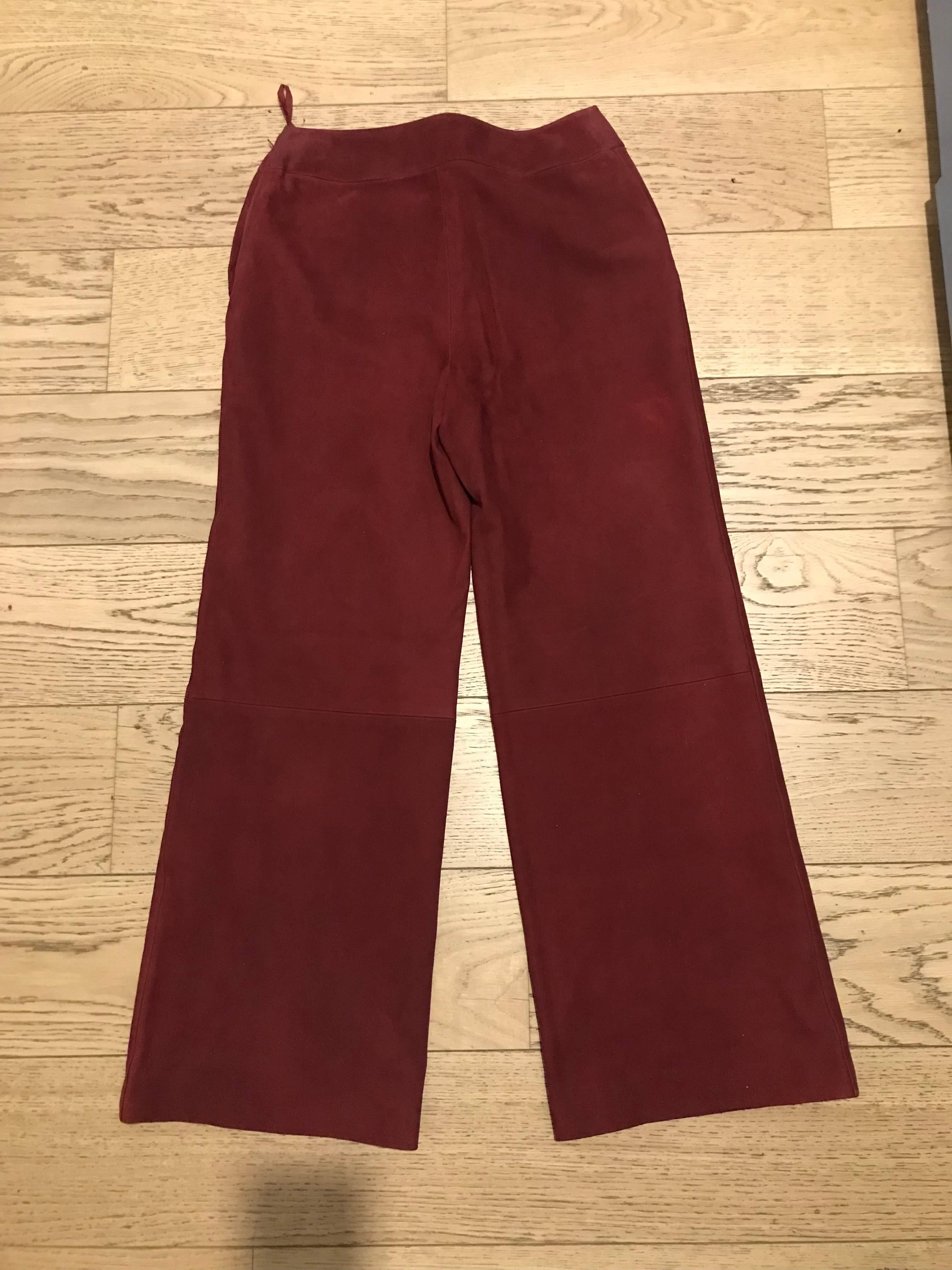 Pantaloni in pelle Chanel vintage 1998 in vendita 1