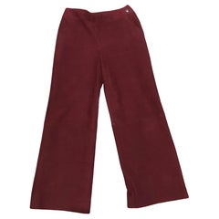 CHANEL Pantalon en cuir vintage 1998