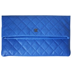 Chanel Leather Quilted Folded Pouch Bag