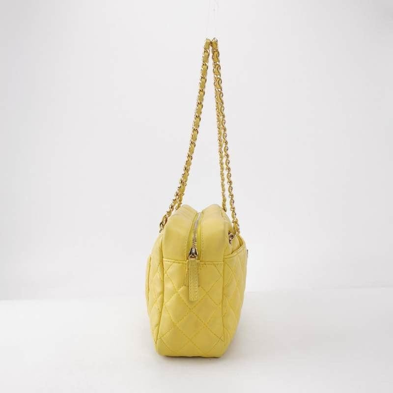 Beige Chanel Leather Quilted Medium 2.55 Mademoiselle Camera Case Bag, 2008-2009 For Sale