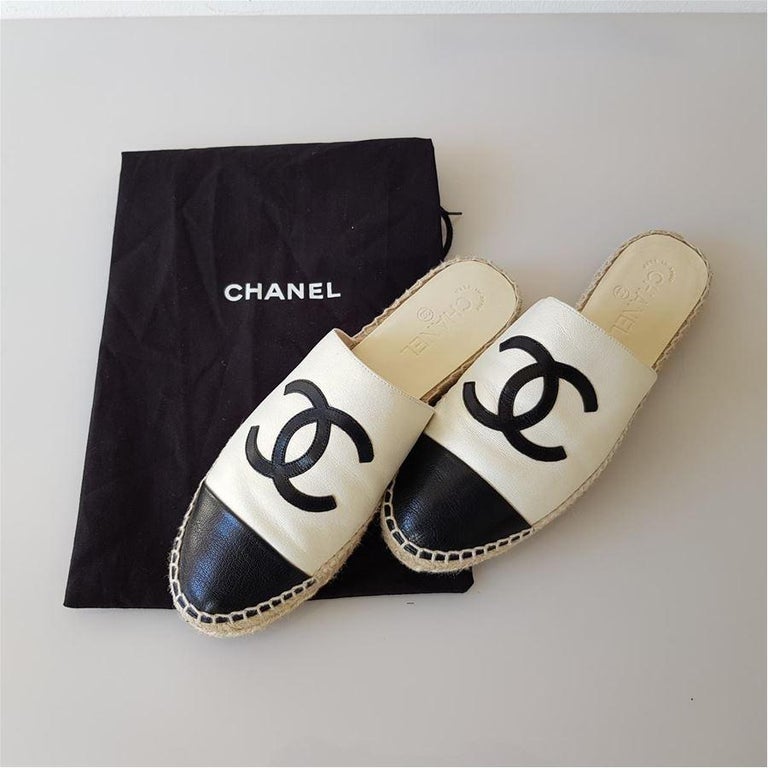 Chanel Leather Slipper 40 at 1stDibs chanel slipper