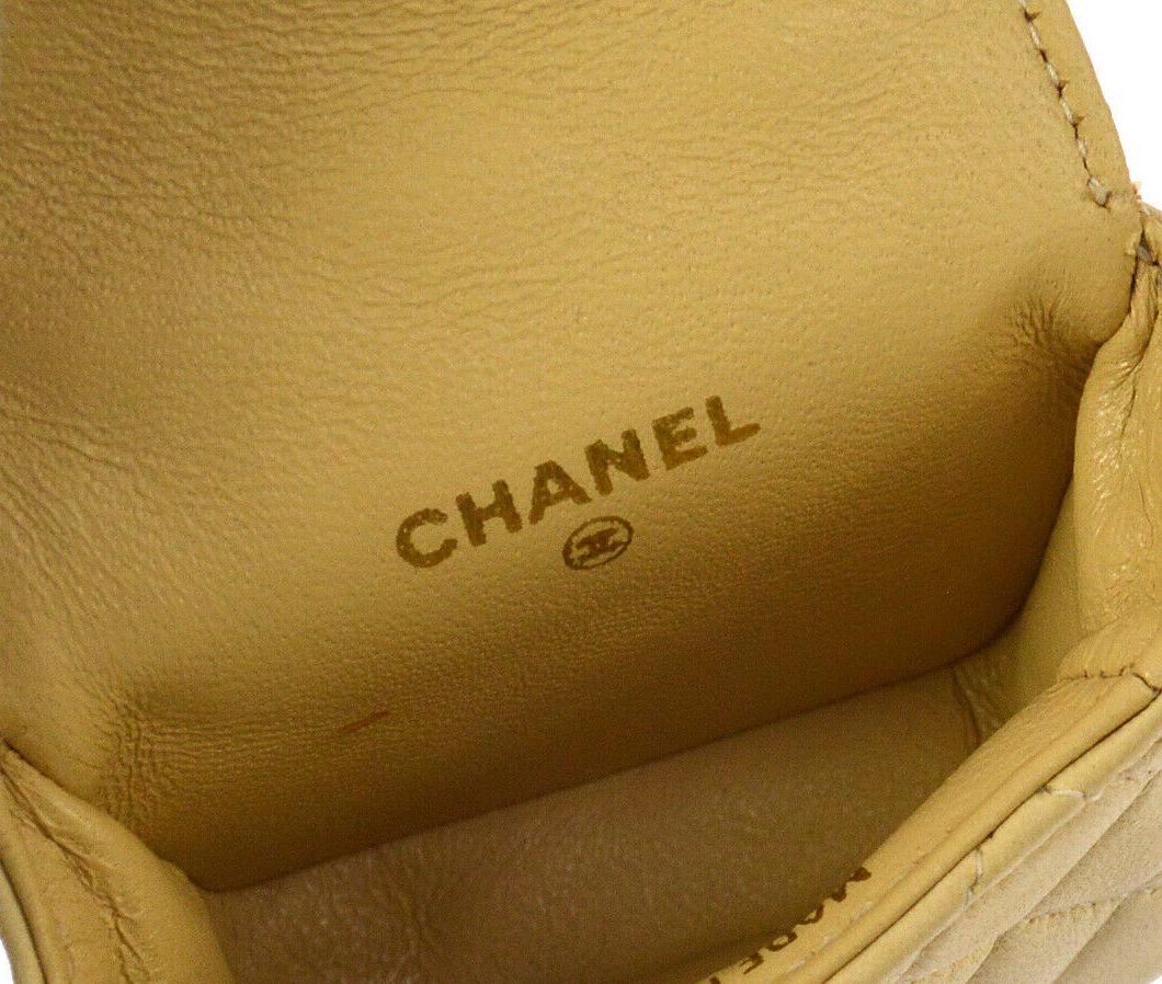 Chanel Leather Tan Nude Charm Belt Party Micro Mini Chain Flap Bag In Good Condition In Chicago, IL