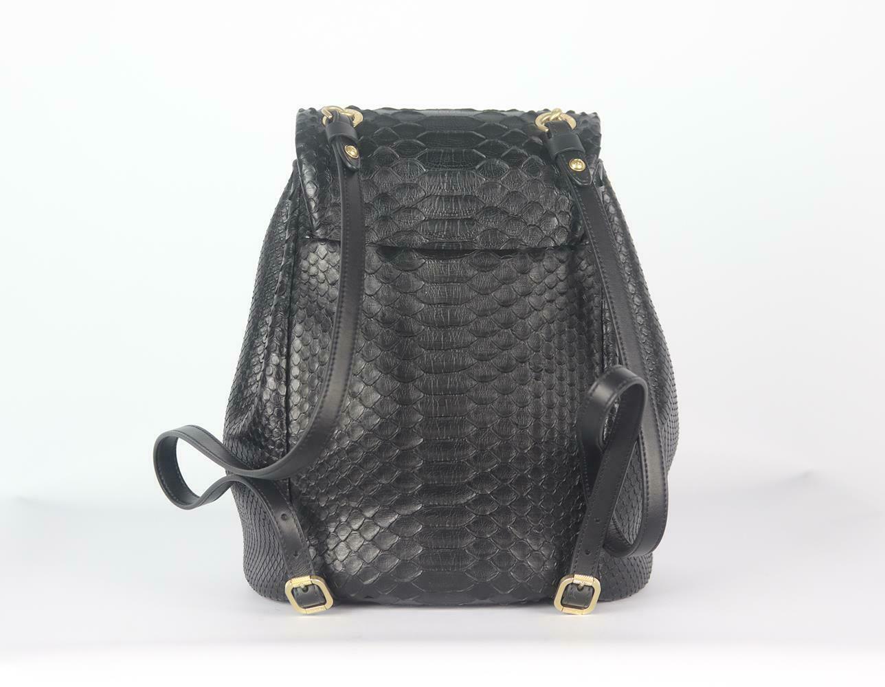 Women's Chanel Leather Trimmed Python Backpack