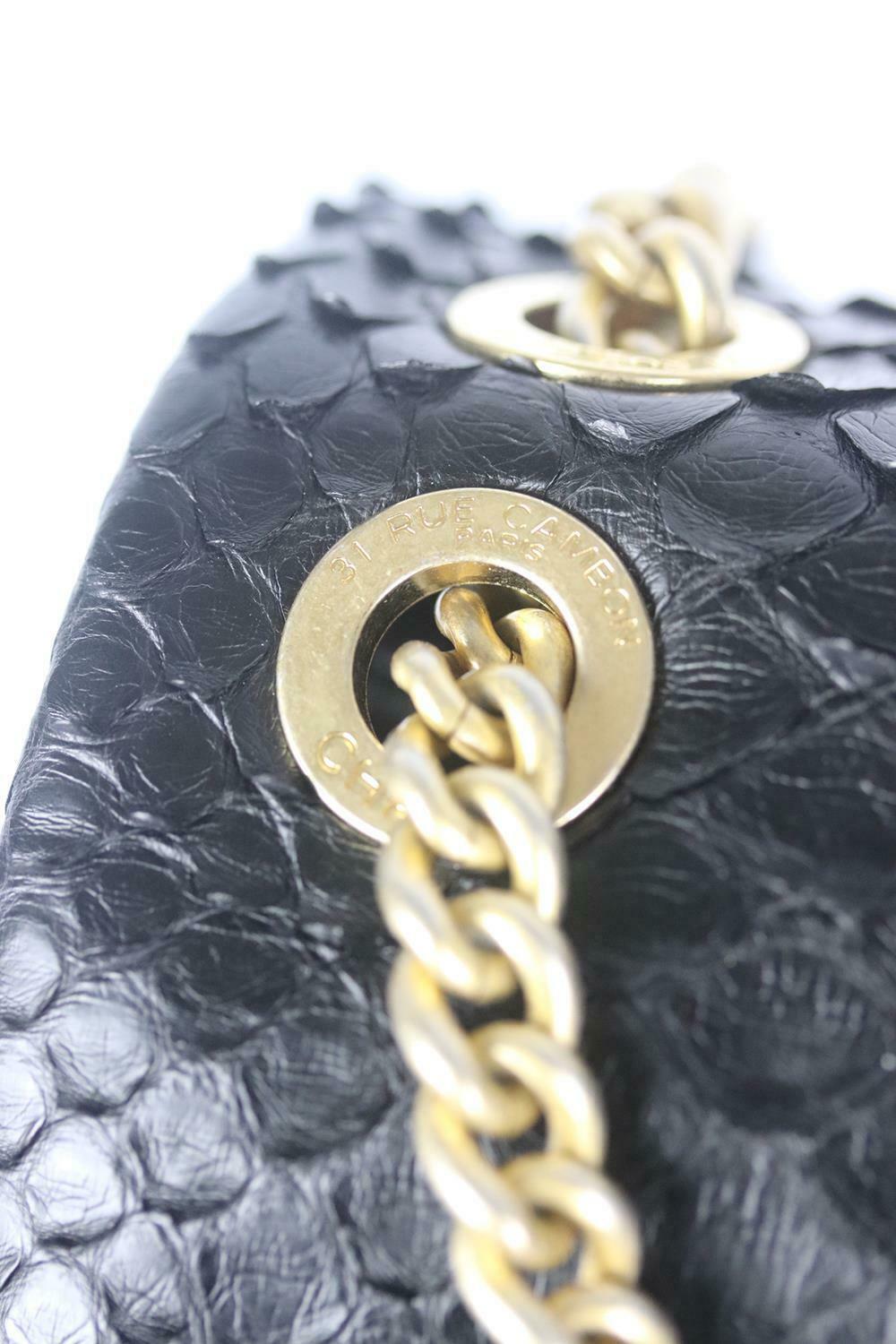 Chanel Leather Trimmed Python Backpack 2
