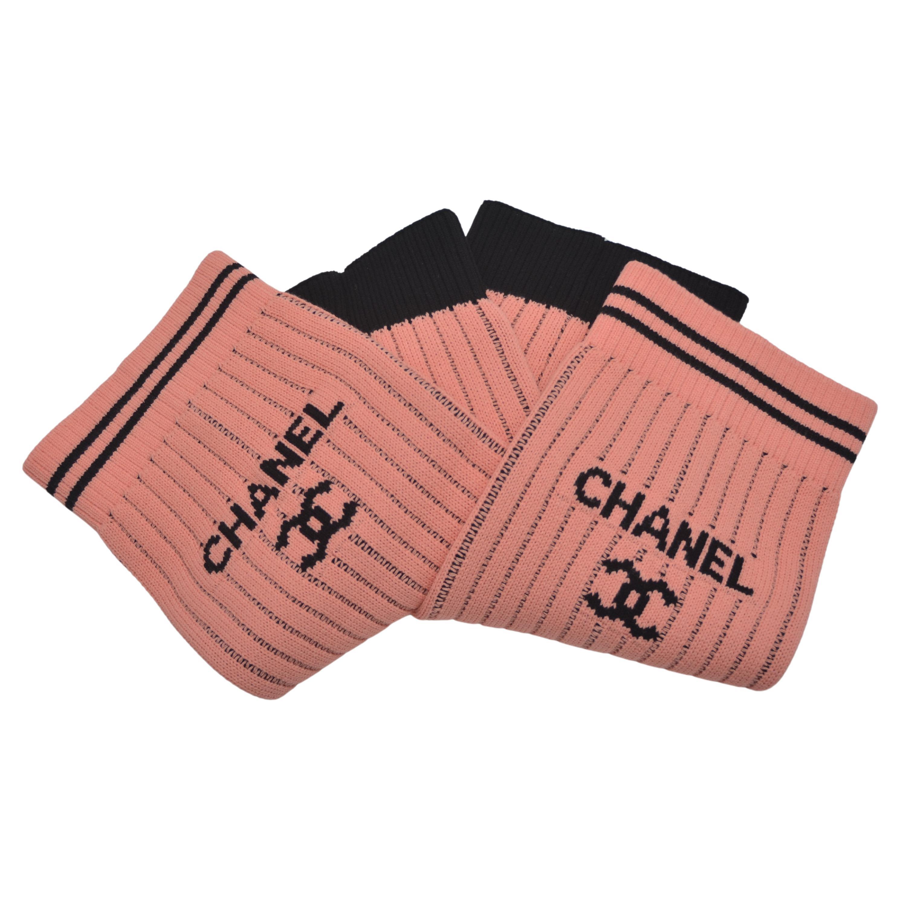 Chanel Leg Warmers Gaiters Coral Pink  NEW