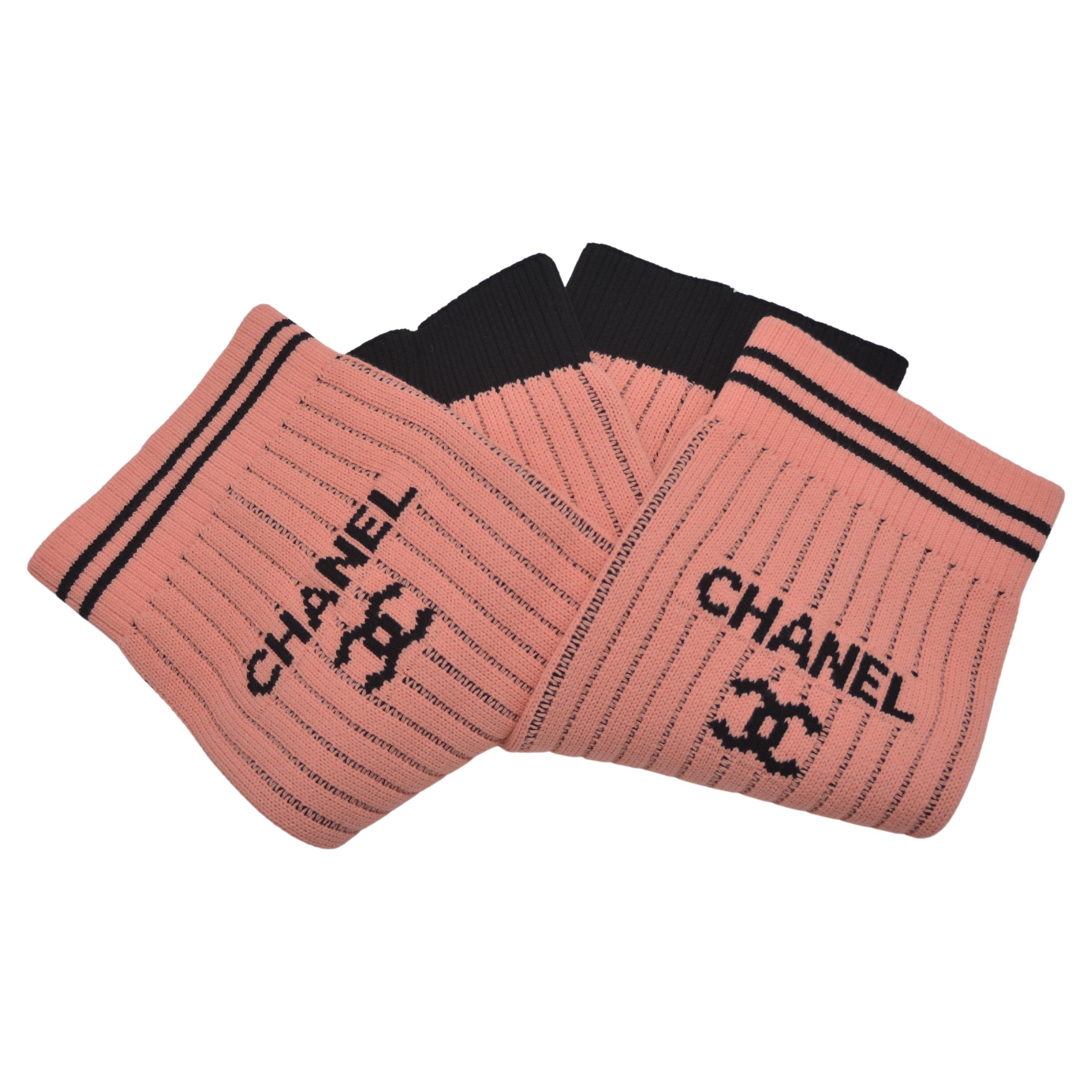 Chanel Bein-Krieger Gaiters Koralle Rosa  NEU 