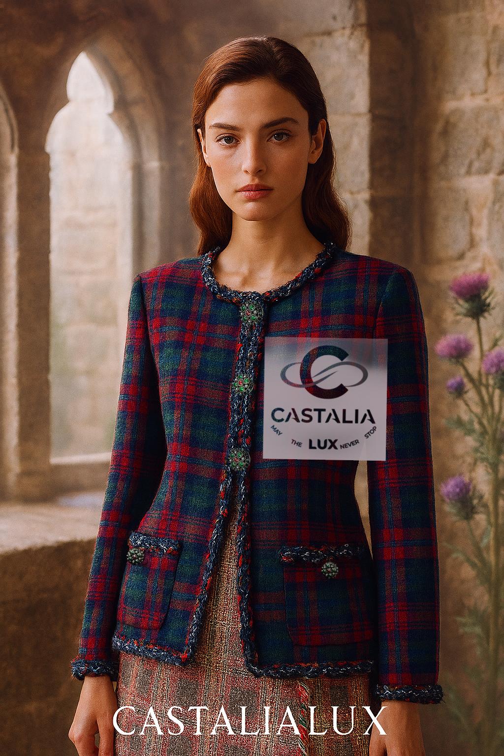 Giacca Chanel Legend Paris / Edinburgh in tartan rosso 34 FR In condizioni Nuovo in vendita a Dubai, AE