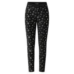 CHANEL Legendary 2020 CC Logo Black Leggings 36 FR