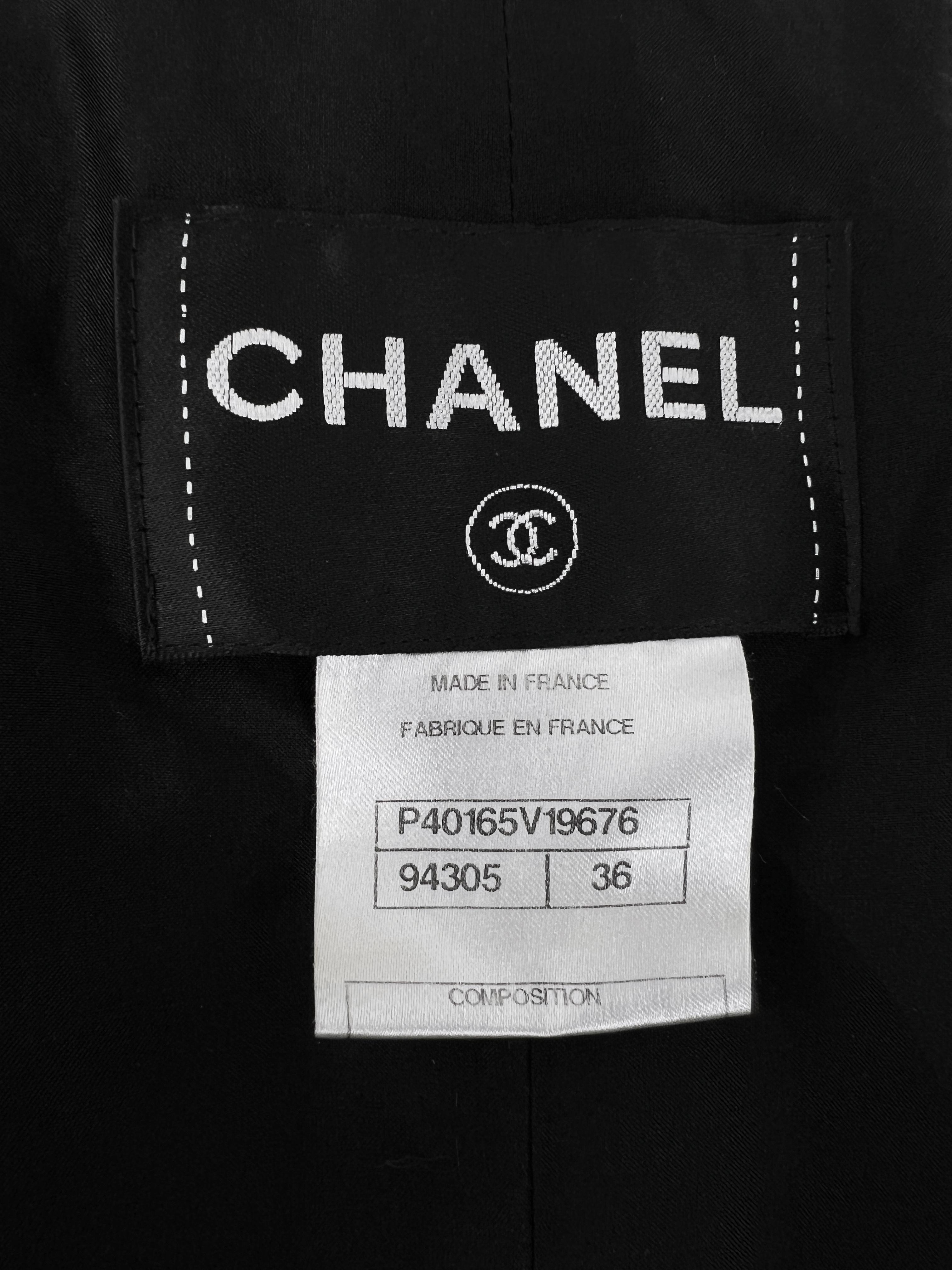 CHANEL Legendary ICON of Icons Black Tweed Jacket 36 FR en venta 14