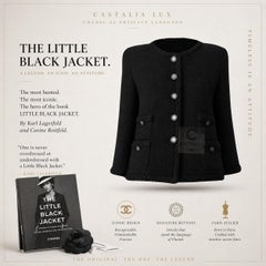 CHANEL Legendary ICON of Icons Black Tweed Jacket 36 FR