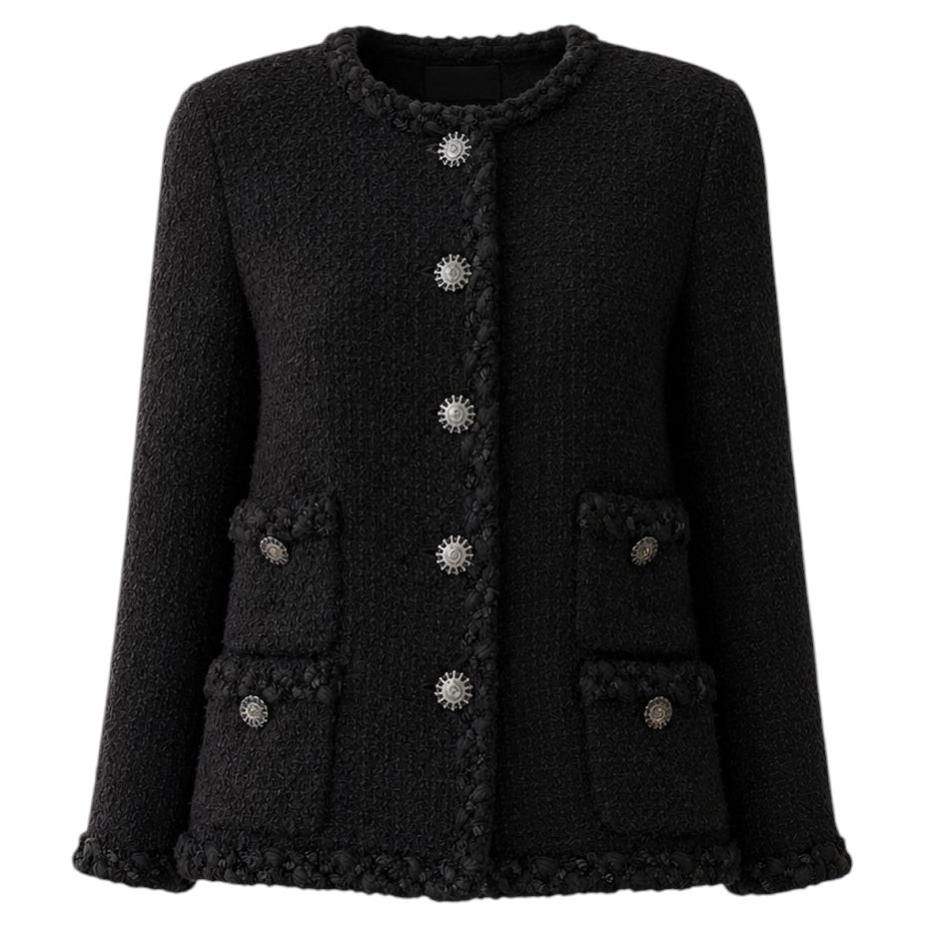 CHANEL Legendary ICON of Icons Black Tweed Jacket 36 FR